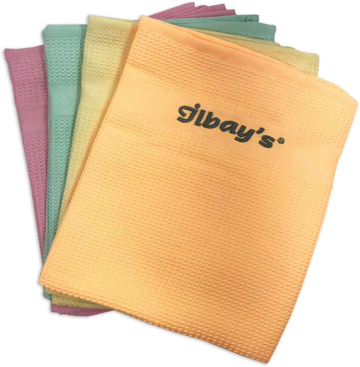 ilbay's Magical Microfibre Cloths for Kitchen, Bath and Car [Pack of 4] Cleaning streak-free on all glass surfaces only with water without any