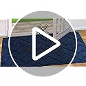 Biscpro Door Mat 60x90 cm, Indoor DoorMat Washable, Doormat Indoor Dirt Trapper Non-slip, Absorbent Inside Entrance Rug Floor Mat for Entryway, Patio, Garden, laundry Room,Pets and Dogs - Blue