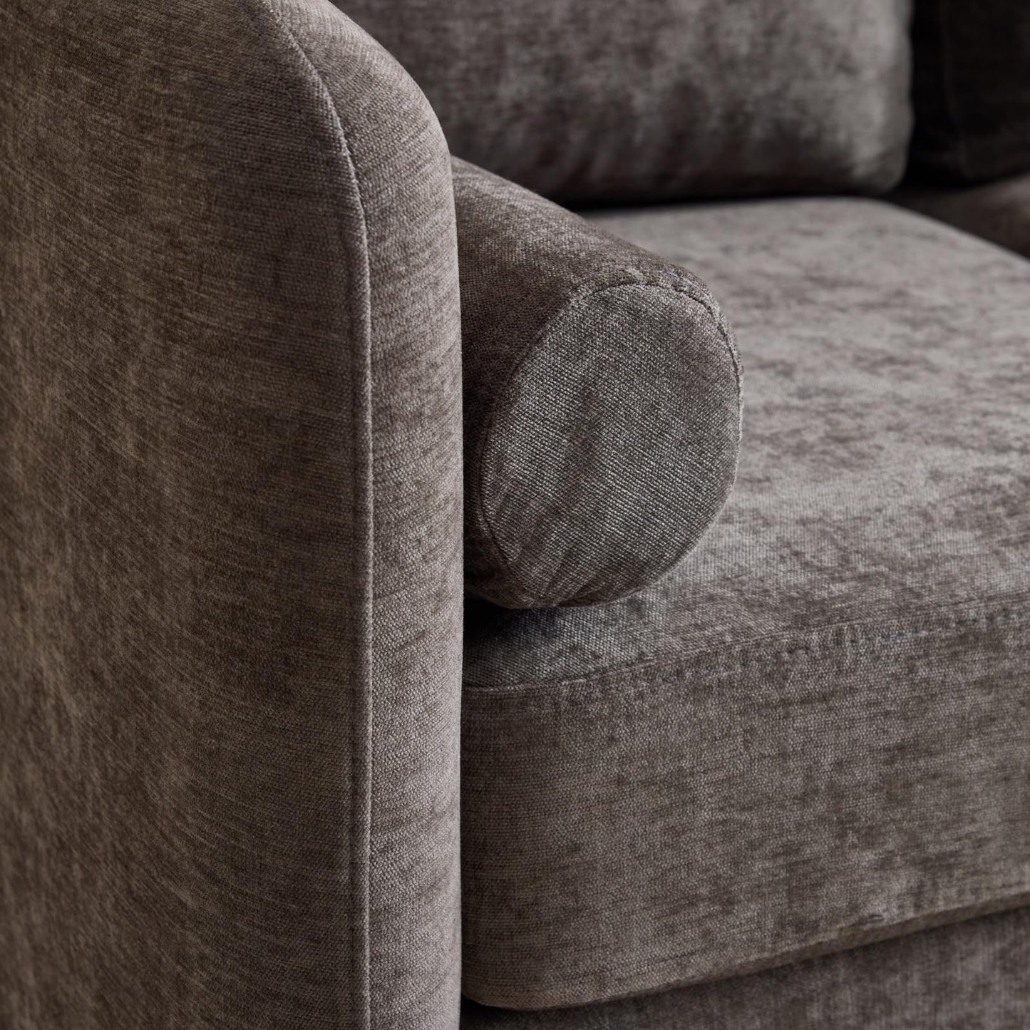 VINGLI 2 Seater Sofa, Small Sofa with Thicken Cushion and Pillows,Deep Grey