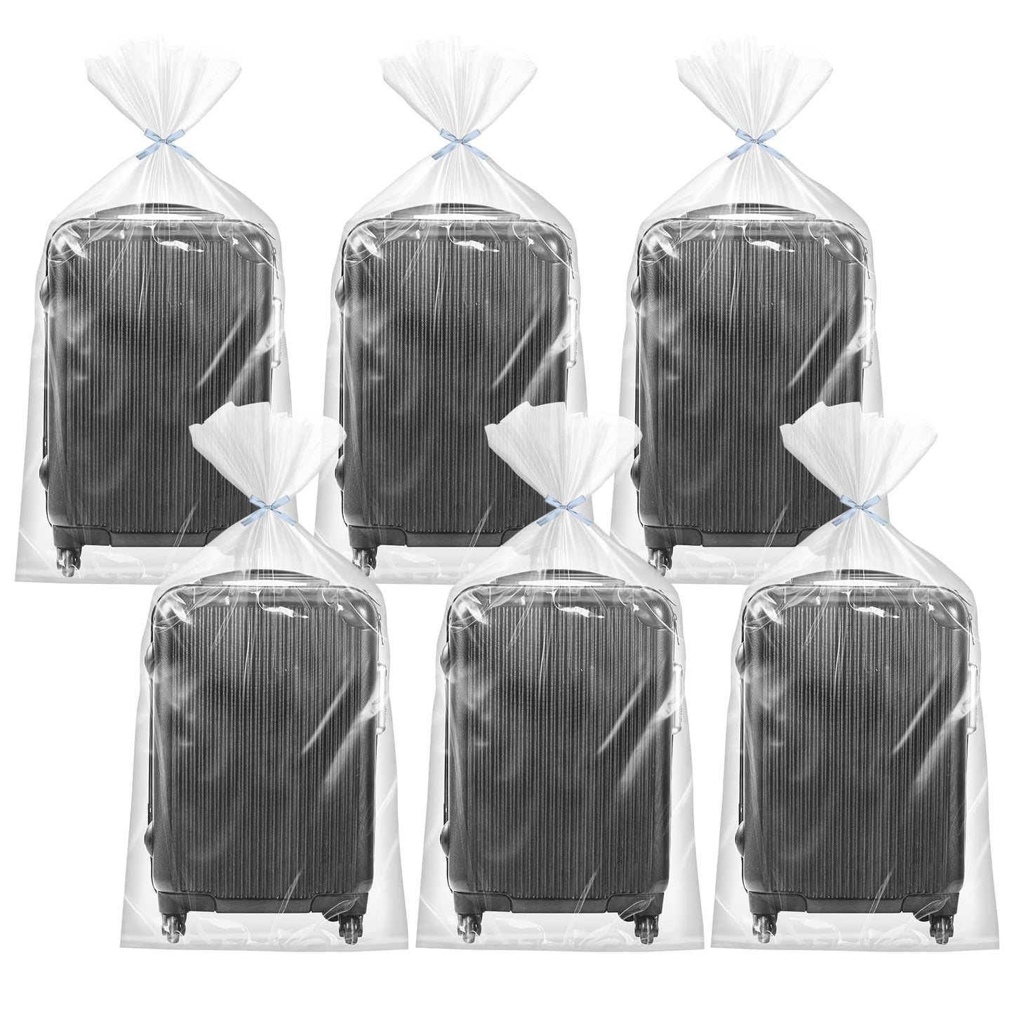 Extra Large Clear Plastic Storage Bags, 6 pcs Flat Large Plastic Bags