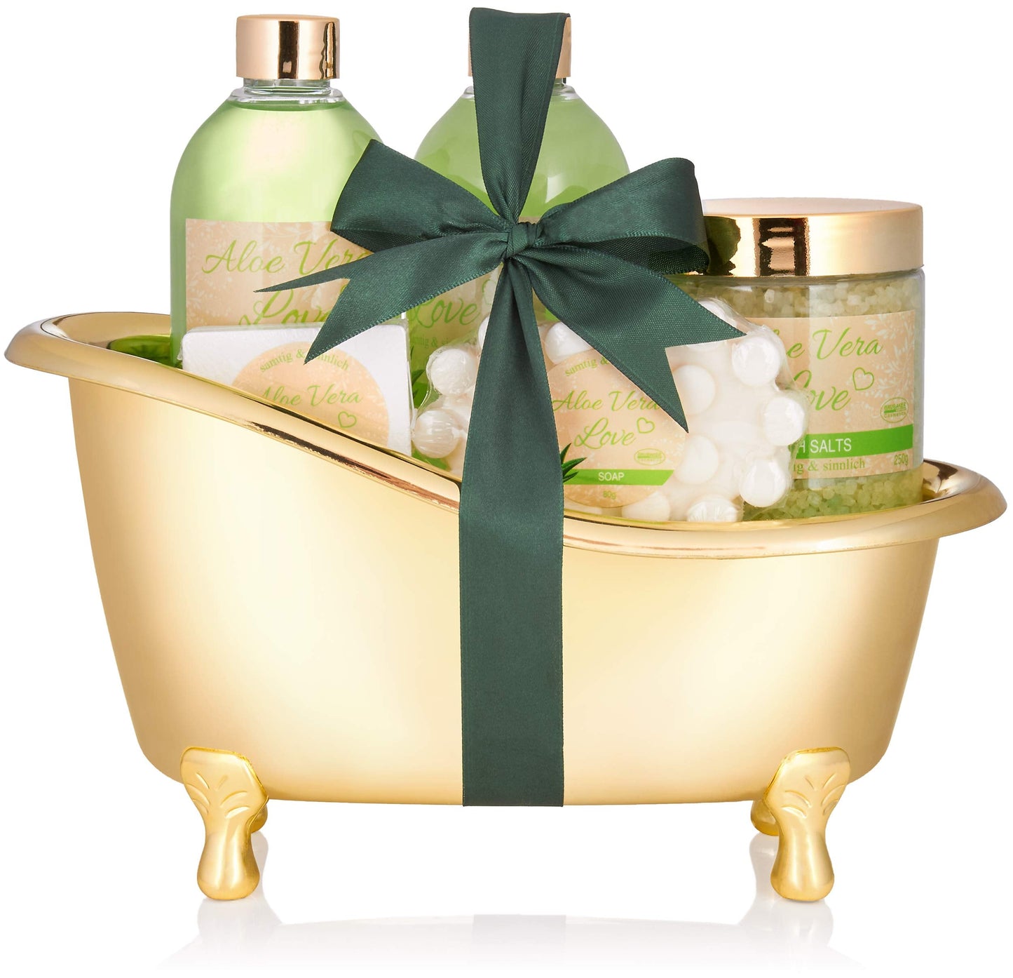 BRUBAKER Aloe Vera Love 6 Pcs. Bath Set with Acrylic Tub