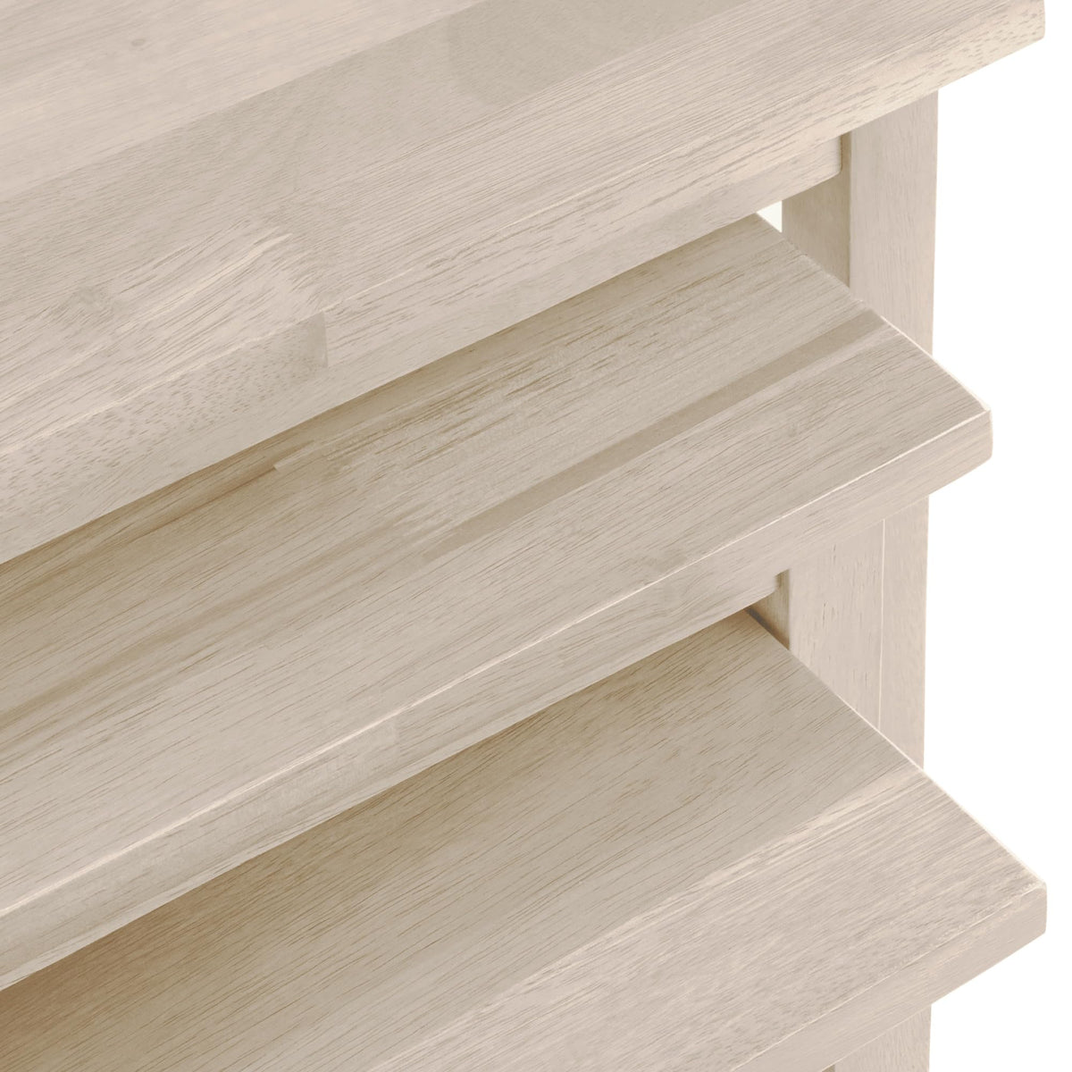 Julian Bowen Cleo Nest of Tables, Set of 3, White Wash - H46 x W48 x D33cm