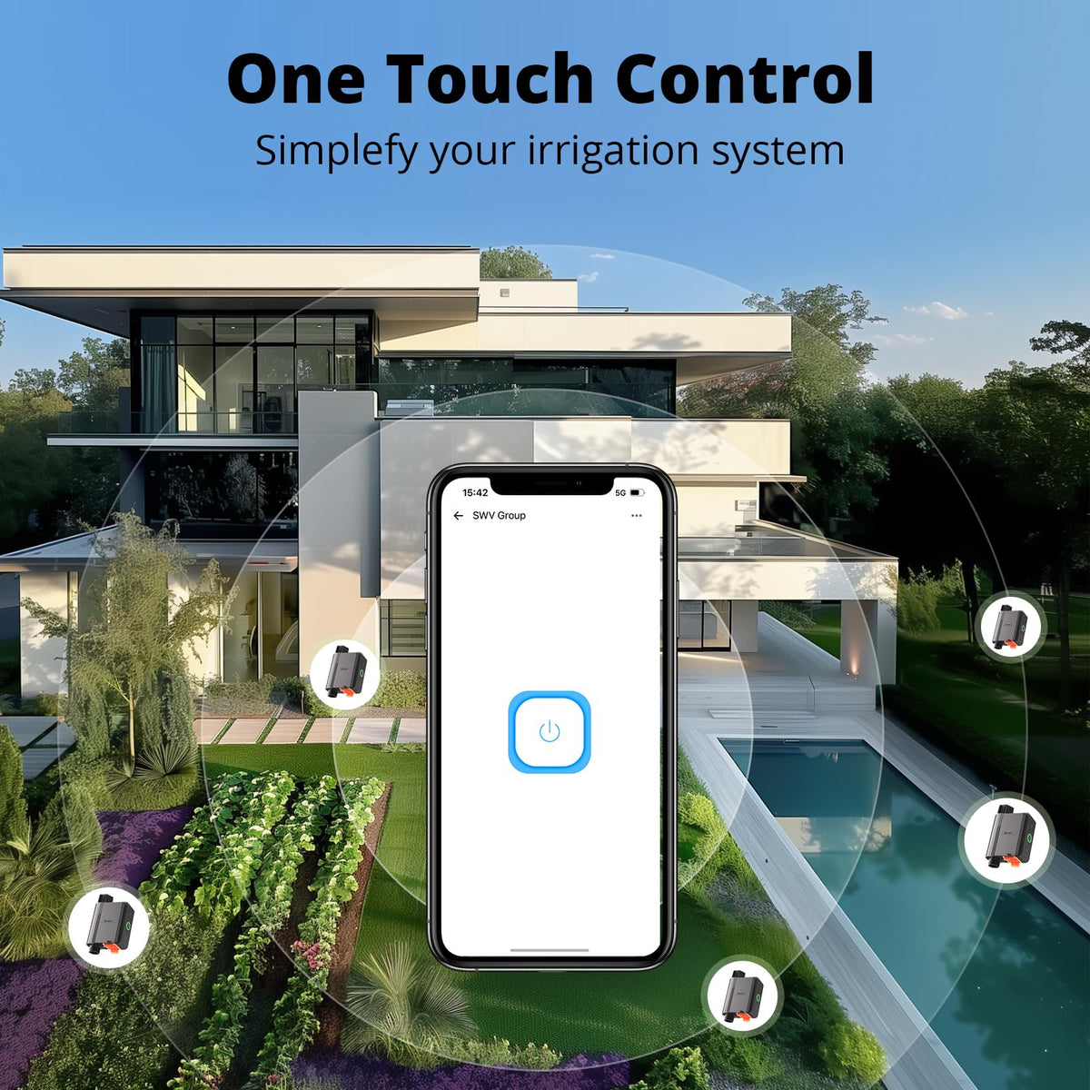 SONOFF Zigbee 3.0 Irrigation Timer, Smart Water Timer for Irrigation, Sprinkler Timer, Automatic Watering System Hose Timer for Lawn & Garden, APP
