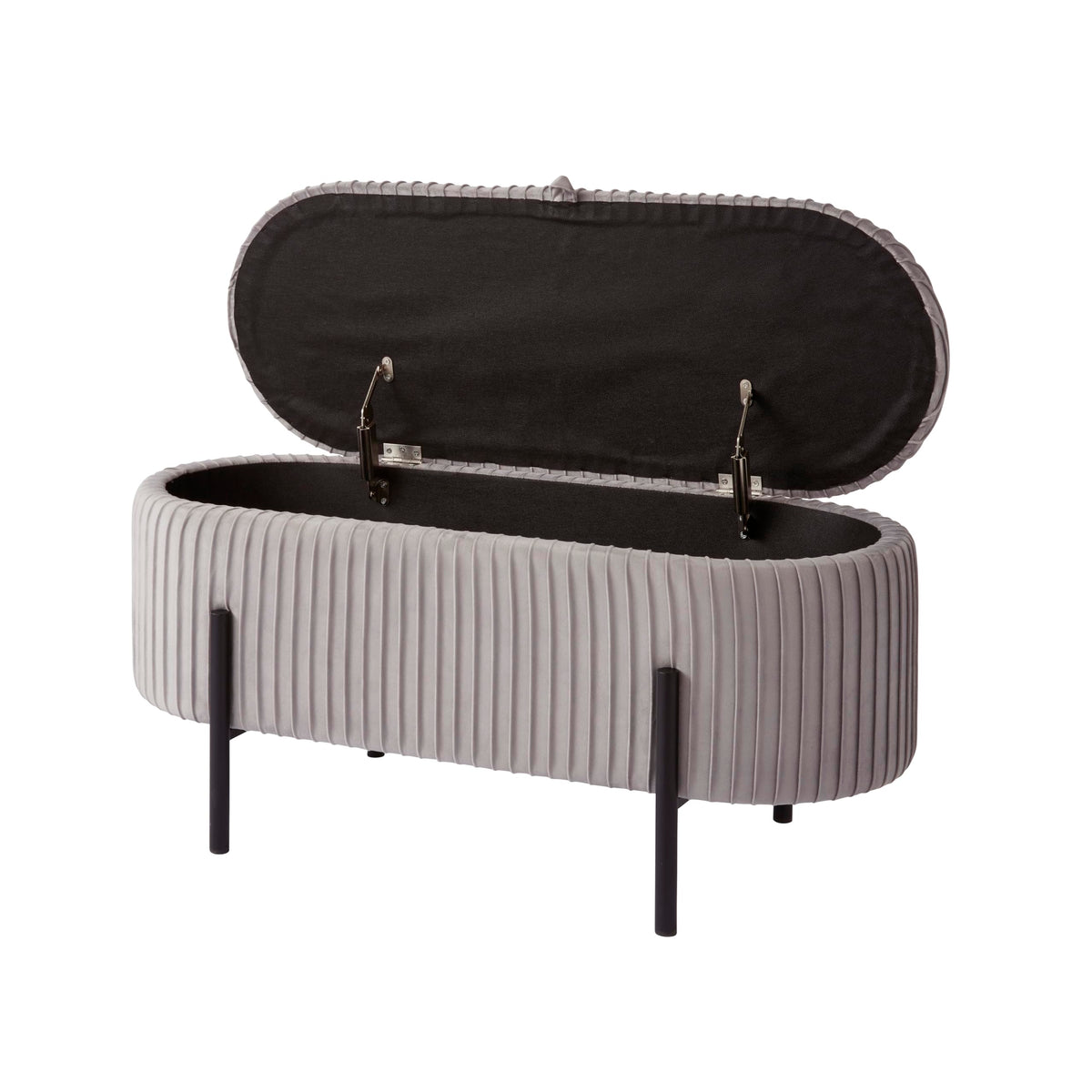 GFW Cairo Storage Ottoman Small Grey