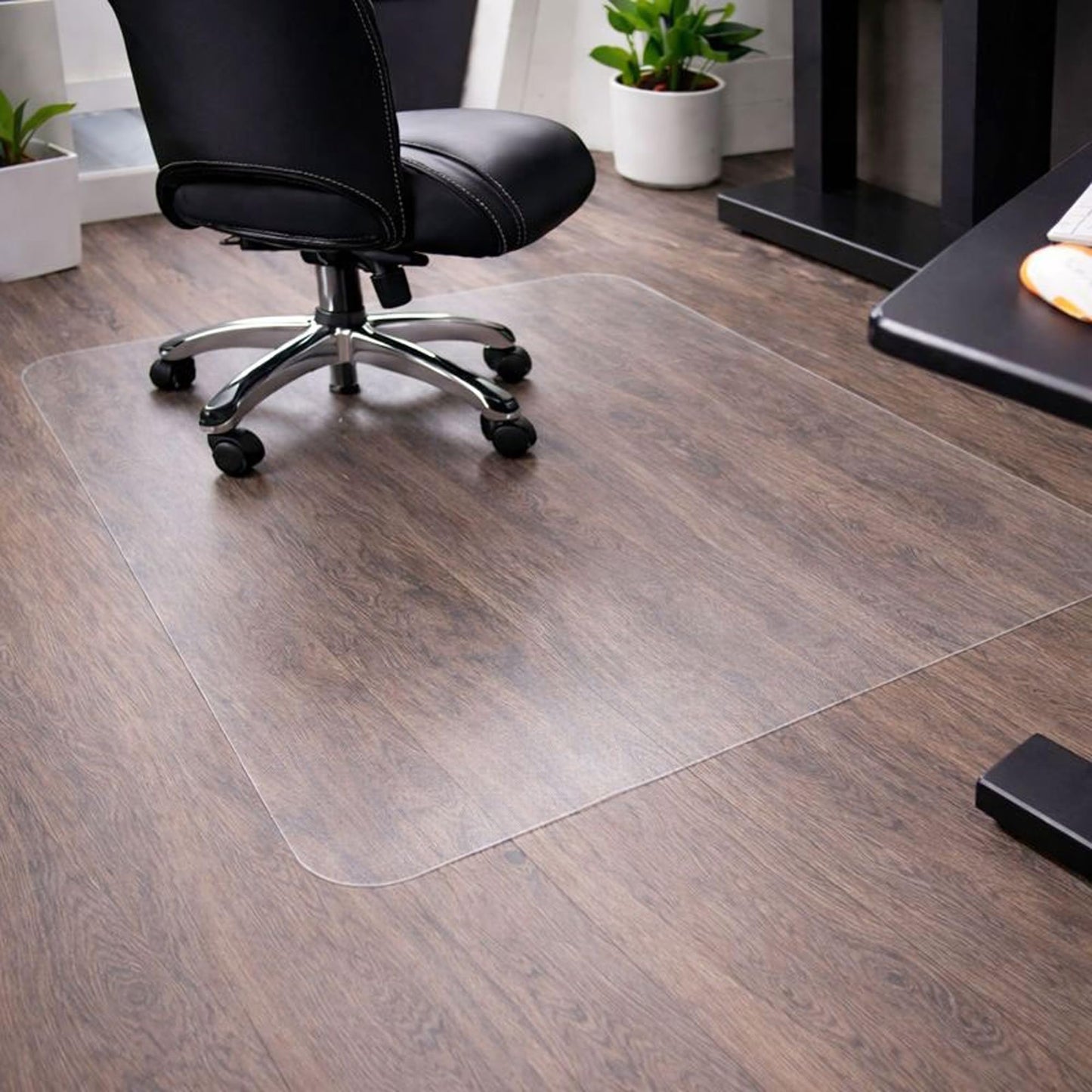 Marvelux Durable Polycarbonate Office Chair Mat for Hard Floors, 90 x 120cm