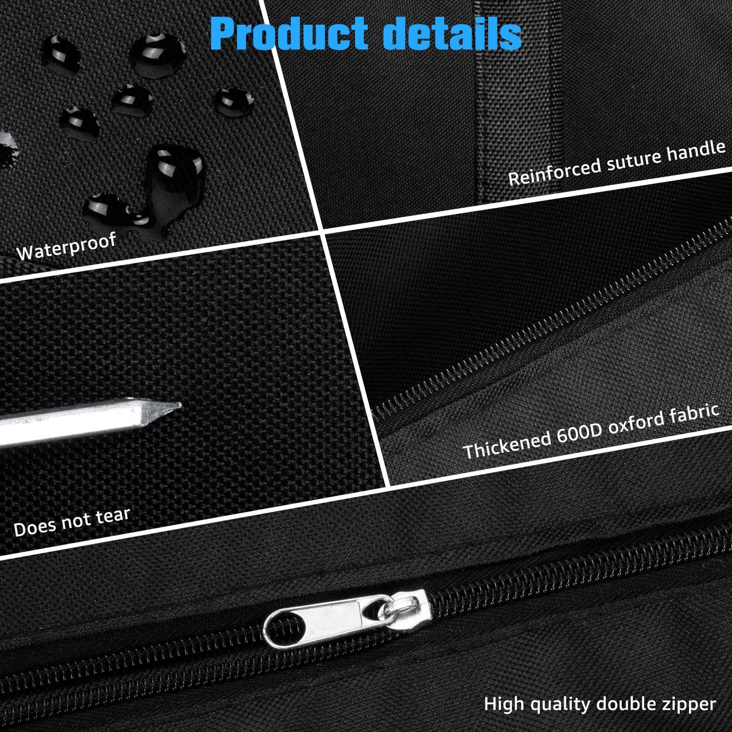6 Pack 110L Large Storage Bags, 600D Oxford Fabric Moving Bags Heavy Duty, Tear-Resistant Clothes Storage Organizers for Closet, Bedding