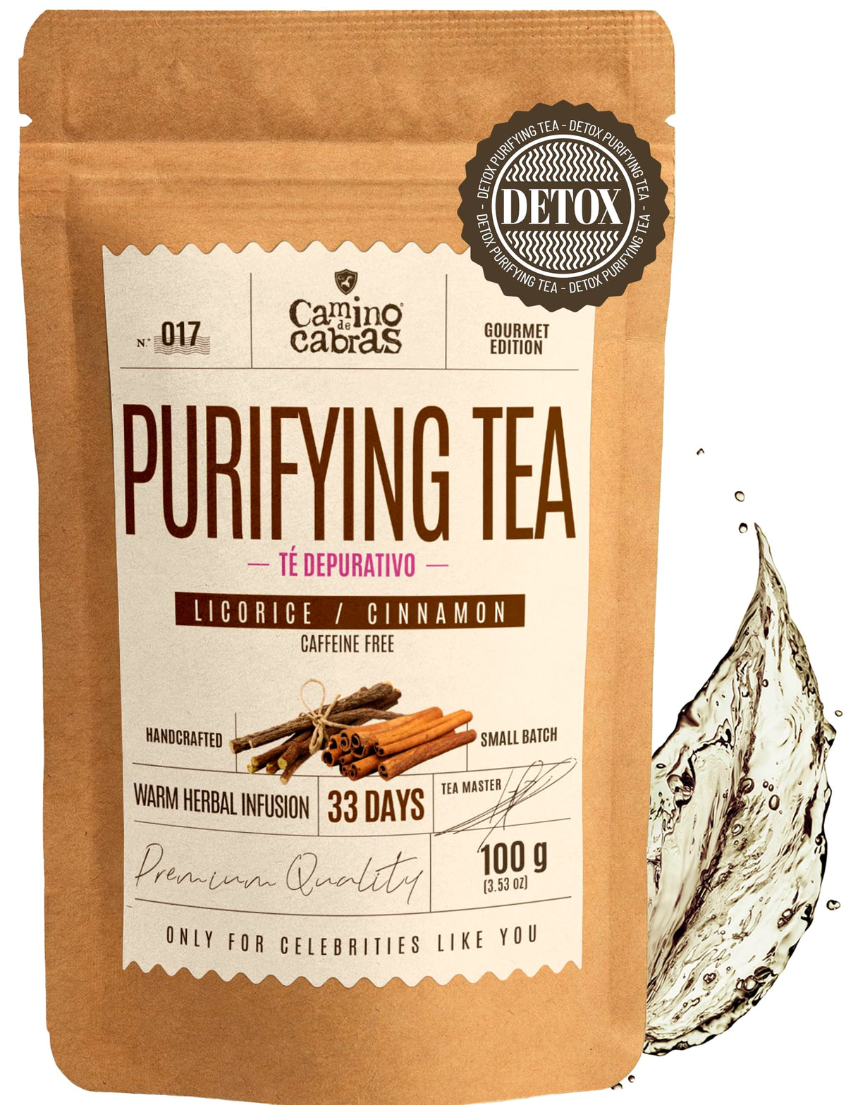 DETOX TEA with Liquorice, Cinnamon, Orange & Cardamom for Bloating Relief and Belly reduction CAMINO DE CABRAS? | Warm Digestive Loose Leaf Herbal