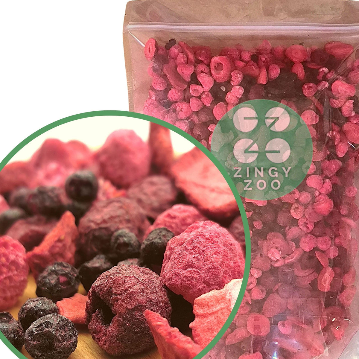 Super-Berry Red Freeze Dried Fruit Mix | XXL 500g Pure Natural Dried Berries Mix | Freeze Dried Sweets Strawberry Slices - Raspberry - Wild Blueberry