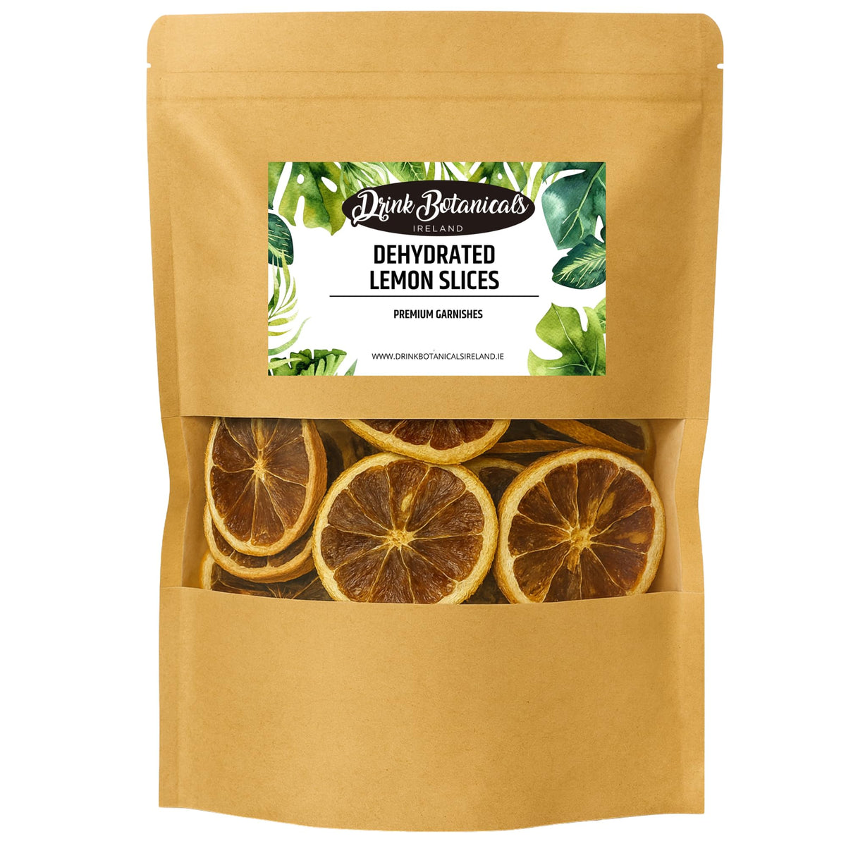 Drink Botanicals Ireland | 40+ Slices, Dried Dehydrated Dried Lemon Slice Wheels | 100% Natural | 3.527 OZ | 100 Grams | Citrus Dried Lemons for