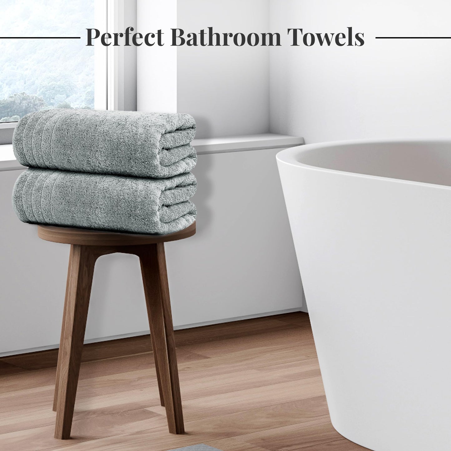 Tens Towels Large Bath Towels, 100% Cotton, 30 x 60 Inches Extra Large Bath Towels, Lighter Weight, Quicker to Dry, Super Absorbent