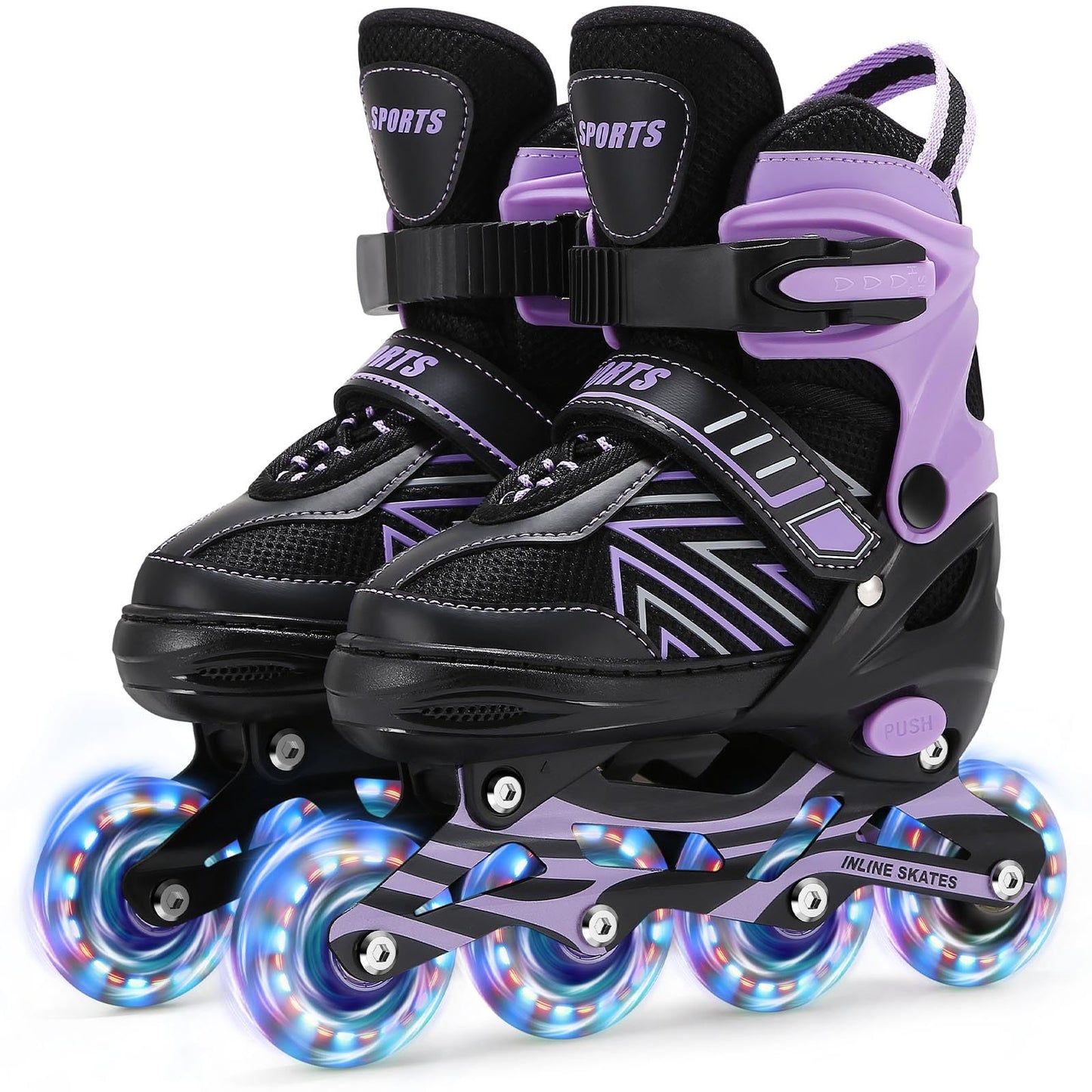 Kids Inline Skates for Girls Boys, Roller Skates Kids Adjustable with Light Up Wheels for beginners boys girls. (Small (UK 11-1))