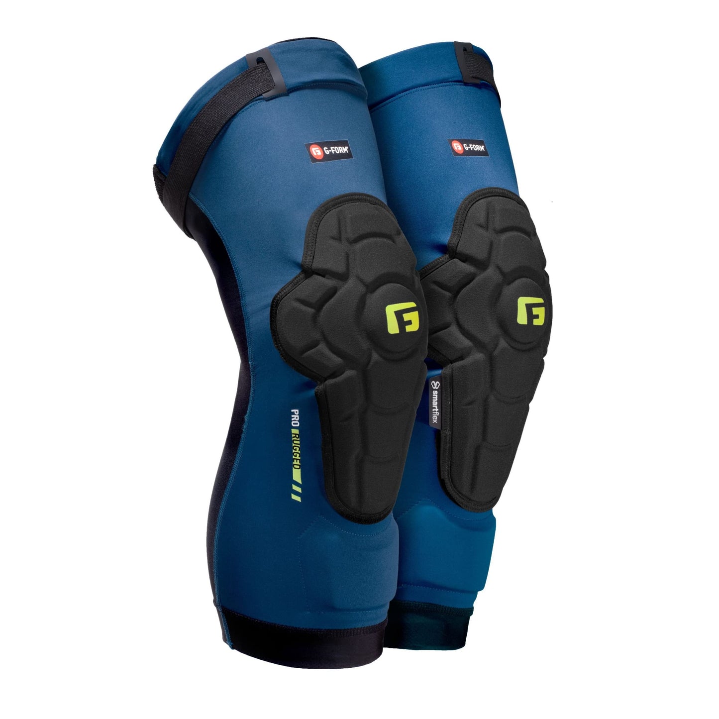 G-Form Pro-Rugged 2 MTB Knee Guards - Mountain Bike Knee Pads for Men & Women - Storm Blue, Adult X-Small