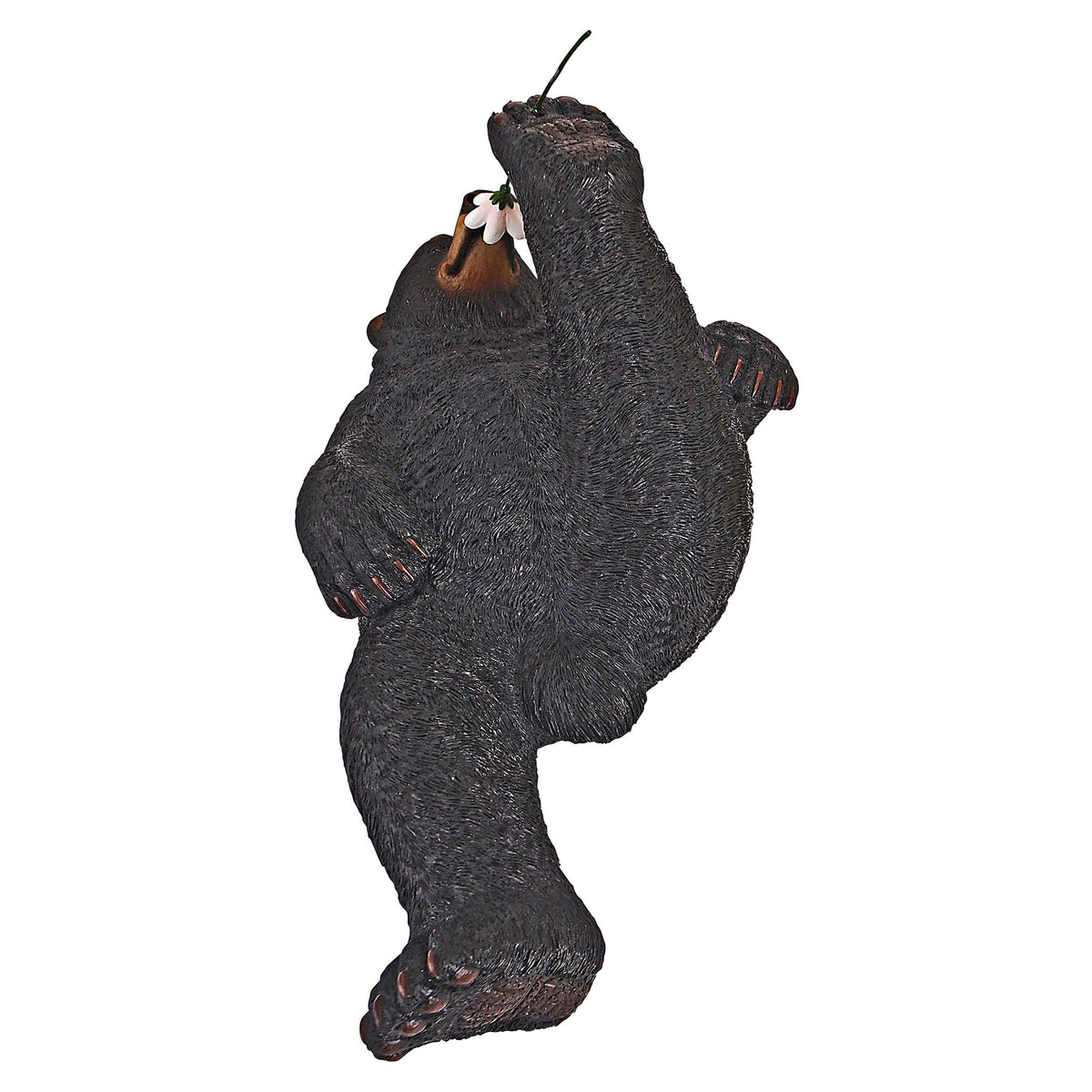 Design Toscano Smell The Flowers Garden Bear Statue - Black