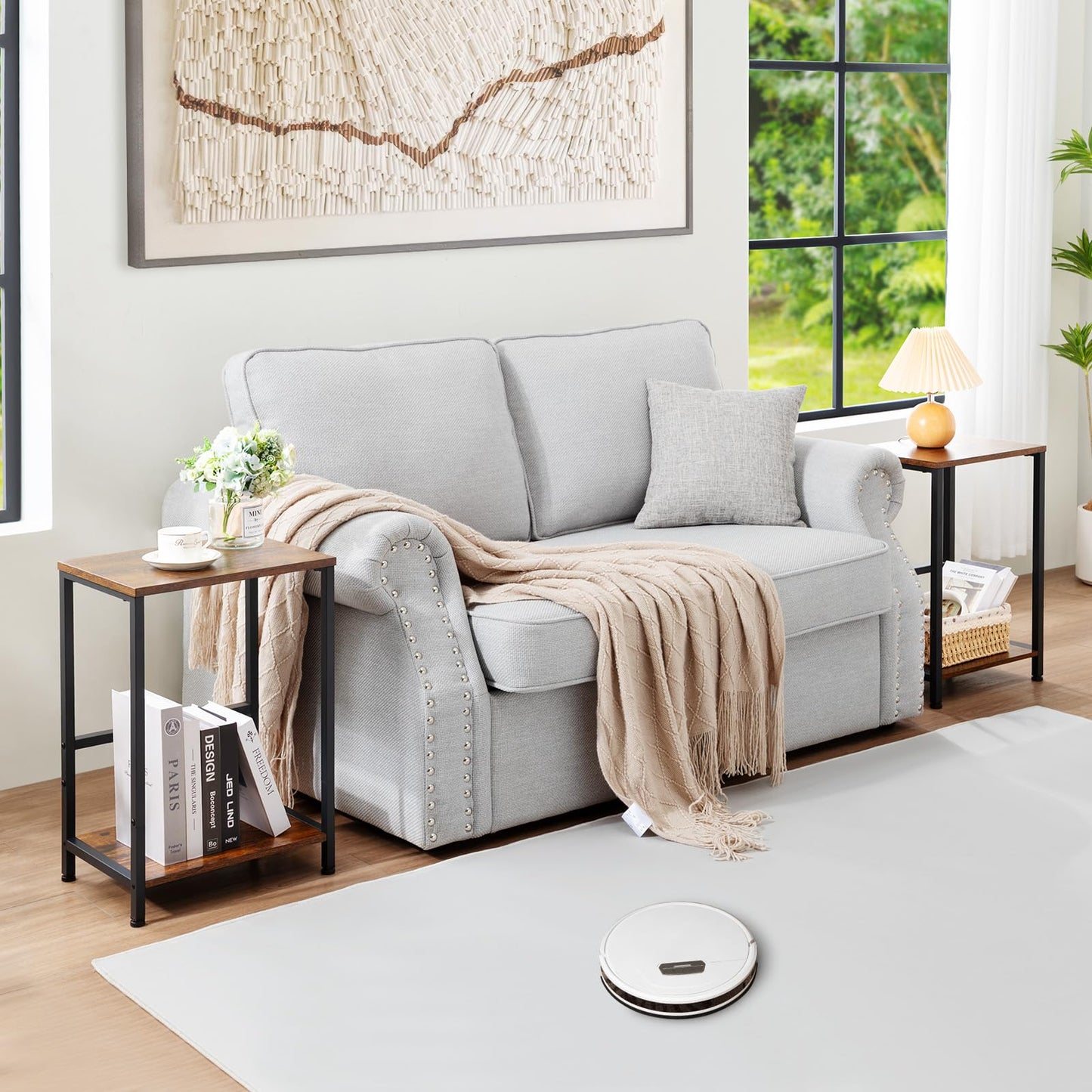 AMHANCIBLE Side Tables Set of 2, Bedside Tables, Coffee Table living room