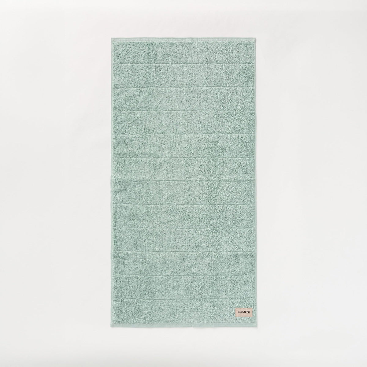 GAMUSI Complete Set of Bath Towels 3 Pieces 100% Cotton - 30x50cm, 50x100cm, 100x150cm, 600g/m2, Aqua.