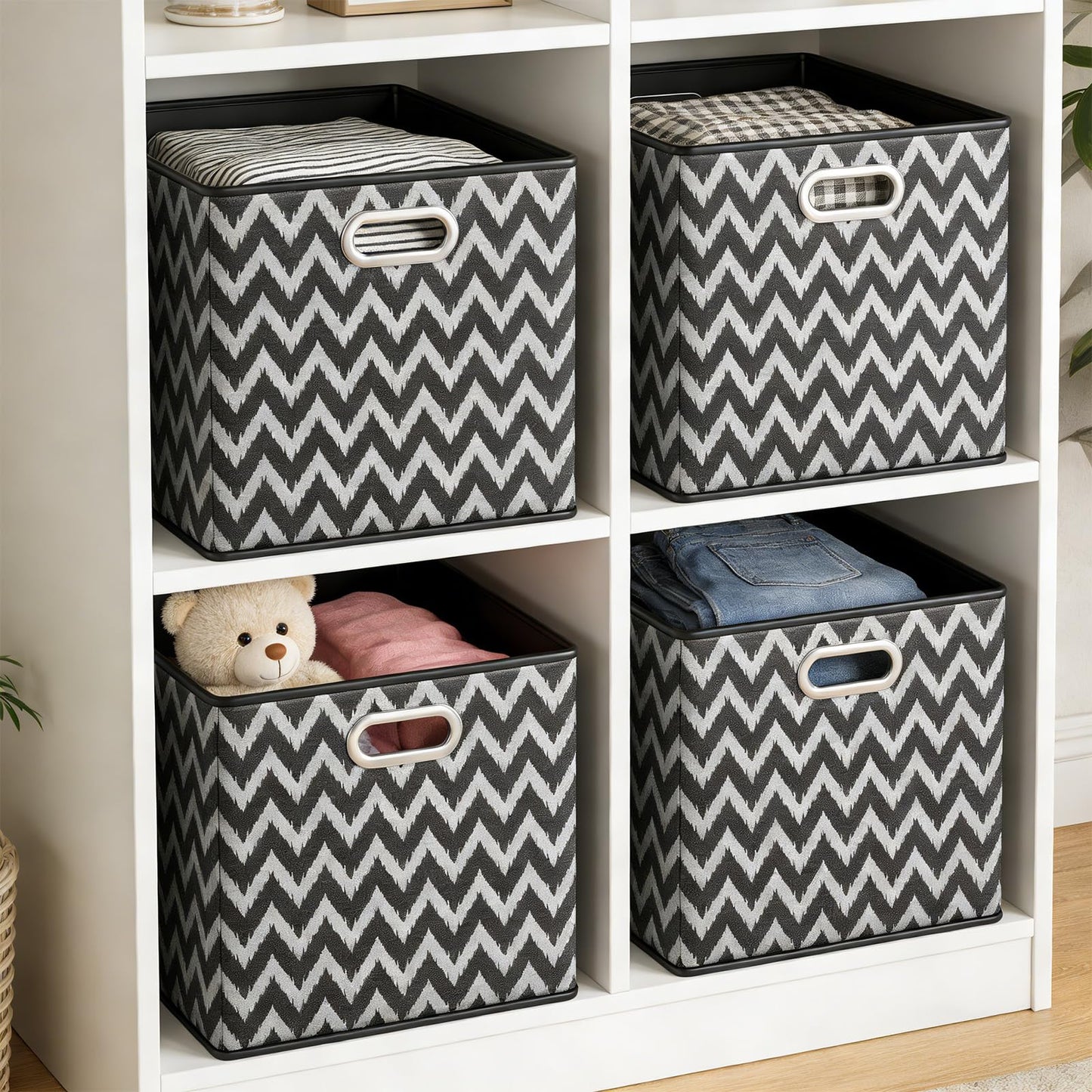 ARVINKEY 2 Pack Foldable Storage Boxes, 30L Non-Woven Fabric Storage Cubes with Handles