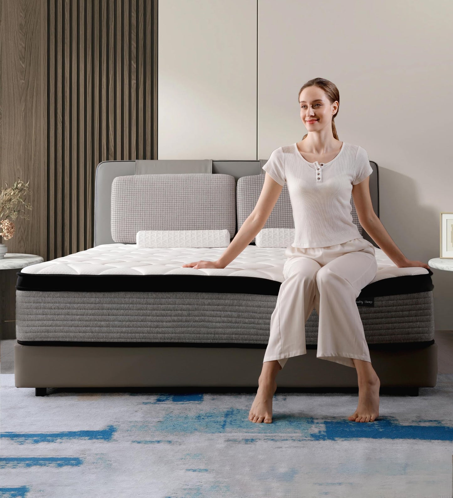 OGIAWA Single Mattress 3FT, 10.6 Inch Gel Memory Foam Pocket Sprung Orthopedic Mattress Edge Support & Motion Isolation Spring Hybrid Medium Firm