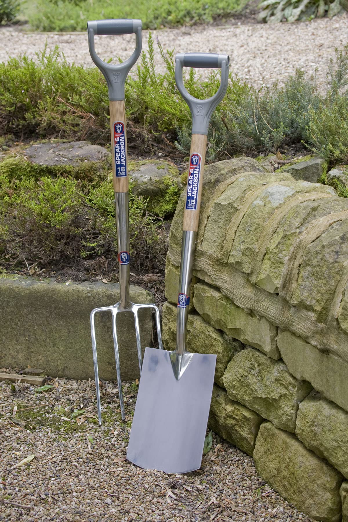 Spear & Jackson 1561BF Neverbend Stainless Border Fork, Blue