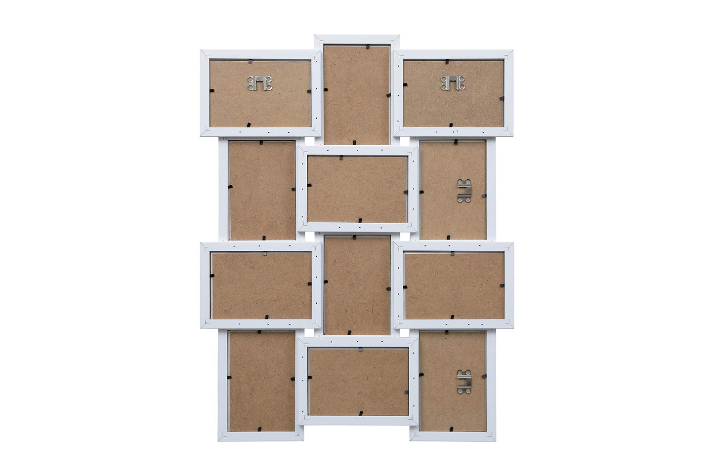 ARPAN Multi Aperture Picture Wooden Photo Frame Holds 12 x 6 x4 Photos, Collage Picture Wall-Mounted Frame (White)