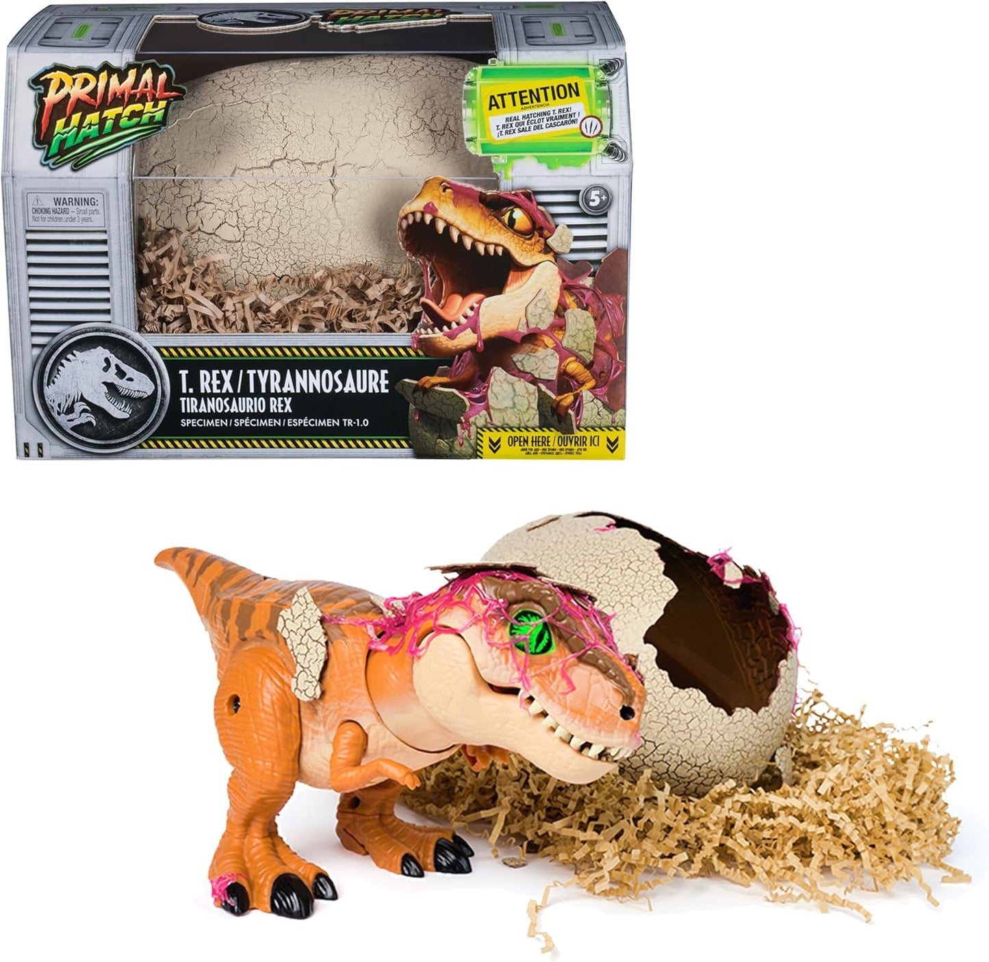 Jurassic World Primal Hatch Interactive Toy Dinosaur & Egg