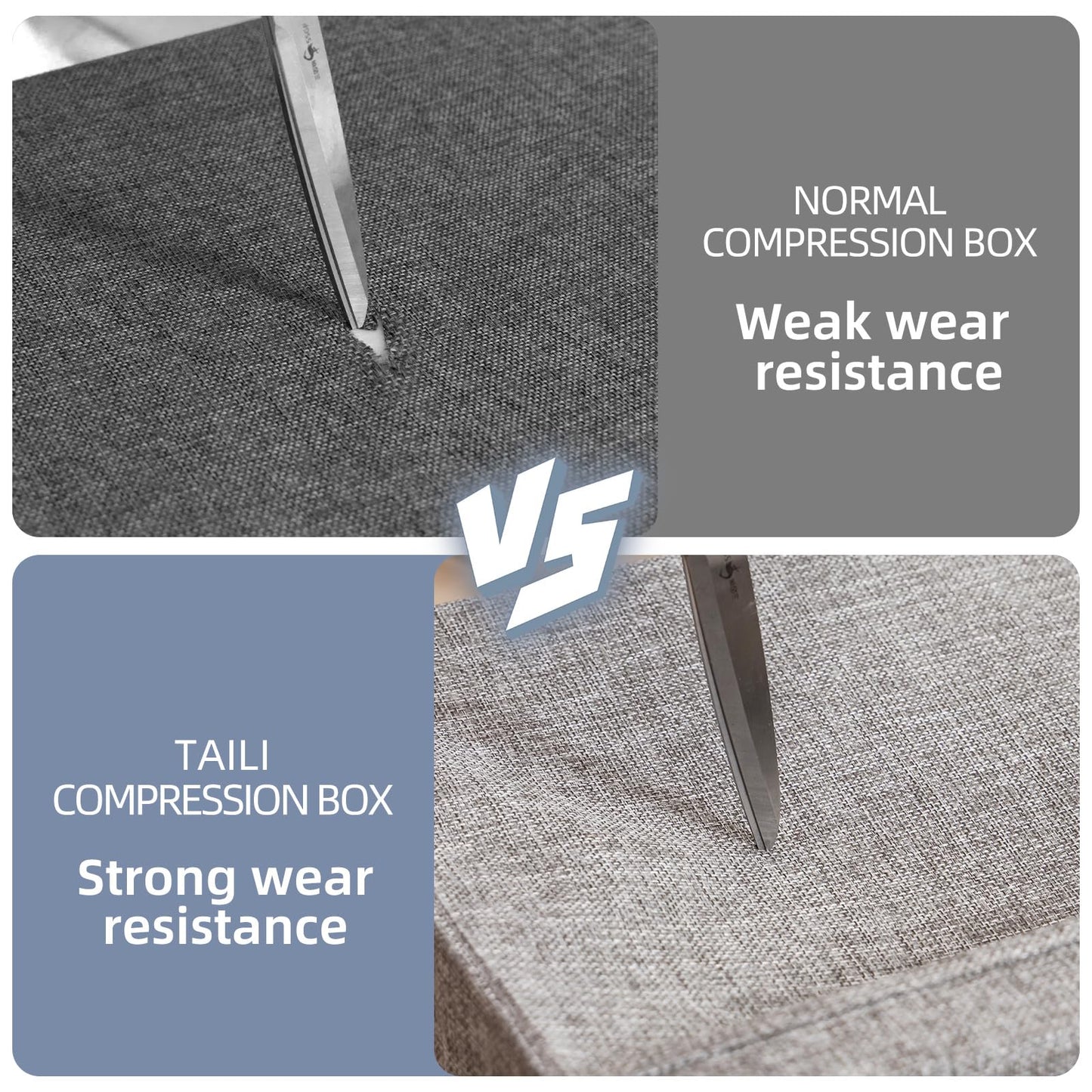 TAILI Vacuum Storage Bag with Box,40x42x25 cm 2 in 1 Space Saver for Duvets