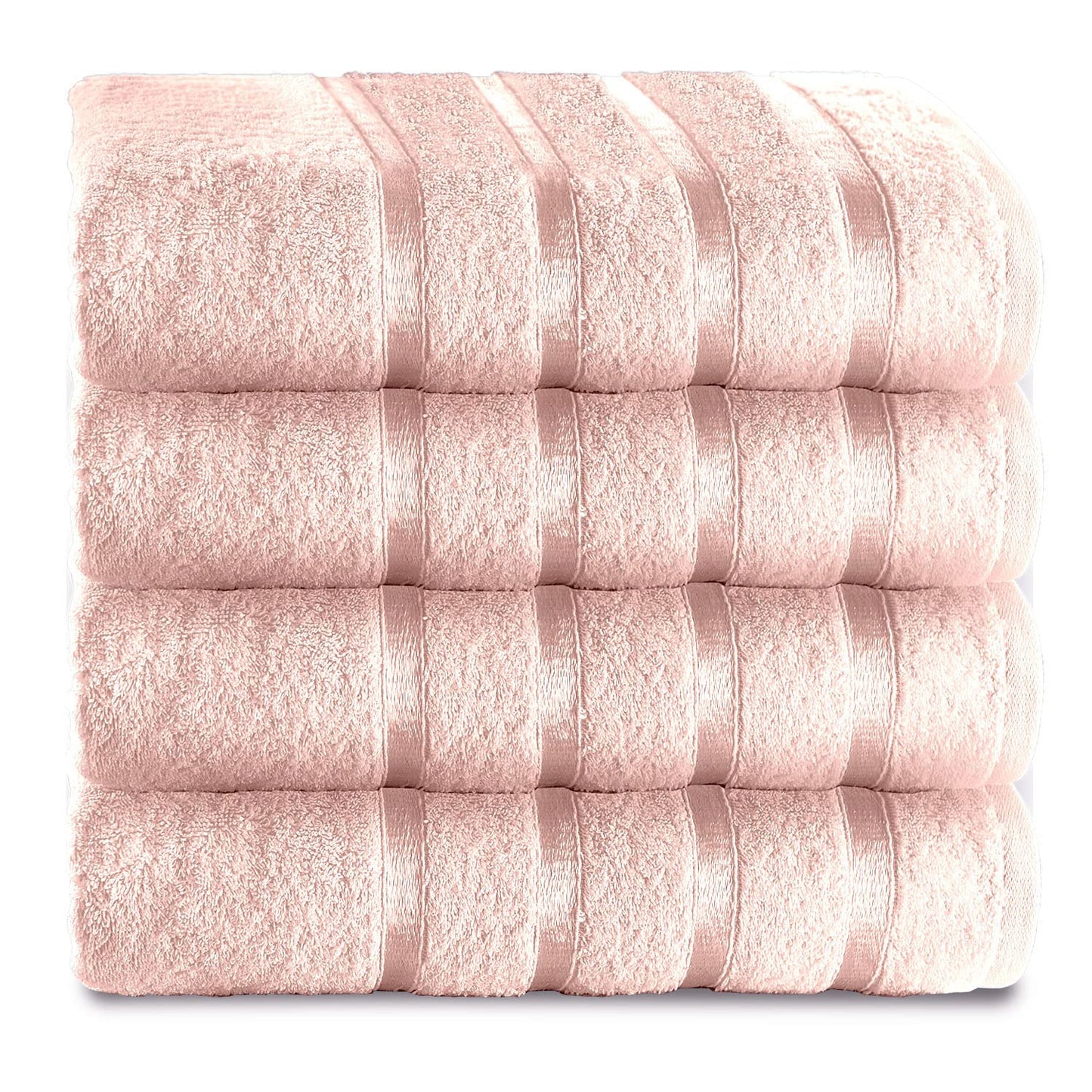 GC GAVENO CAVAILIA Fade Resistant Luxury Towels, Extra Absorbent 100% Ringspun Egyptian Cotton 500 GSM Bathroom Set, Blush Pink, 4PK Bath, 554721