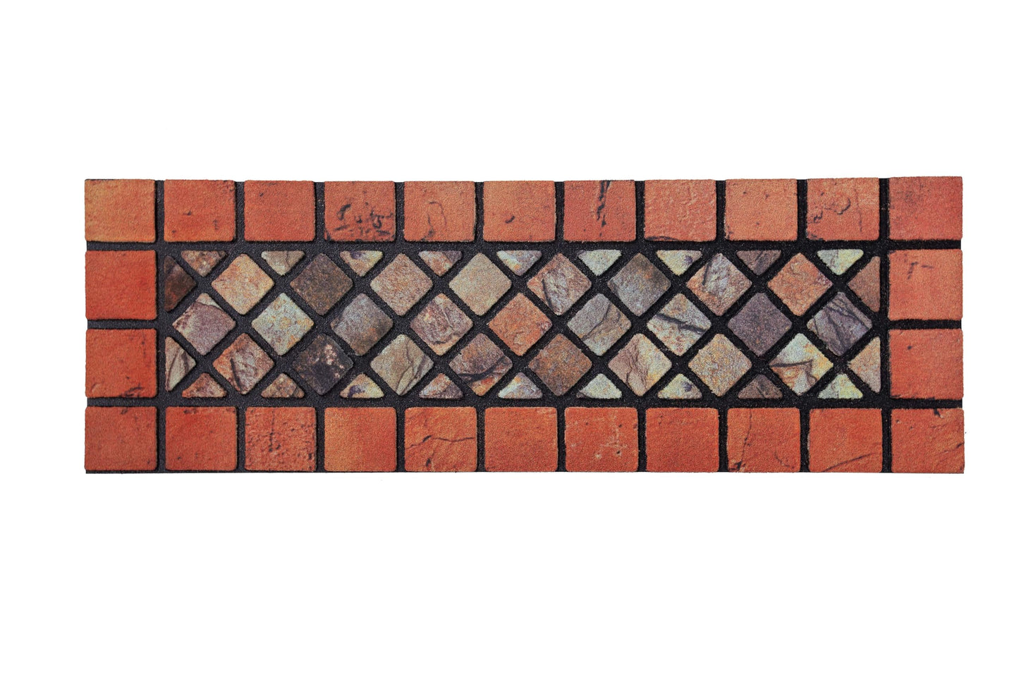 Nicoman Narrow Doormat Tiled Door Mat Barrier Eco-Friendly Heavy Duty Non-Slip Dirt Scraper For Indoor Outdoor Garden Shed Garage Entrance  (4 Pack,