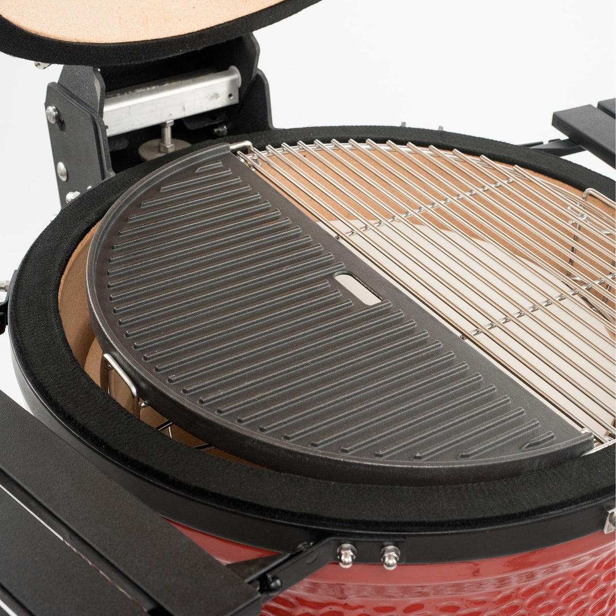 Kamado Joe KJ-HCIGRIDDLE Classic Joe - Half Moon Cast Iron Reversible Griddle Grill Accessory, Black