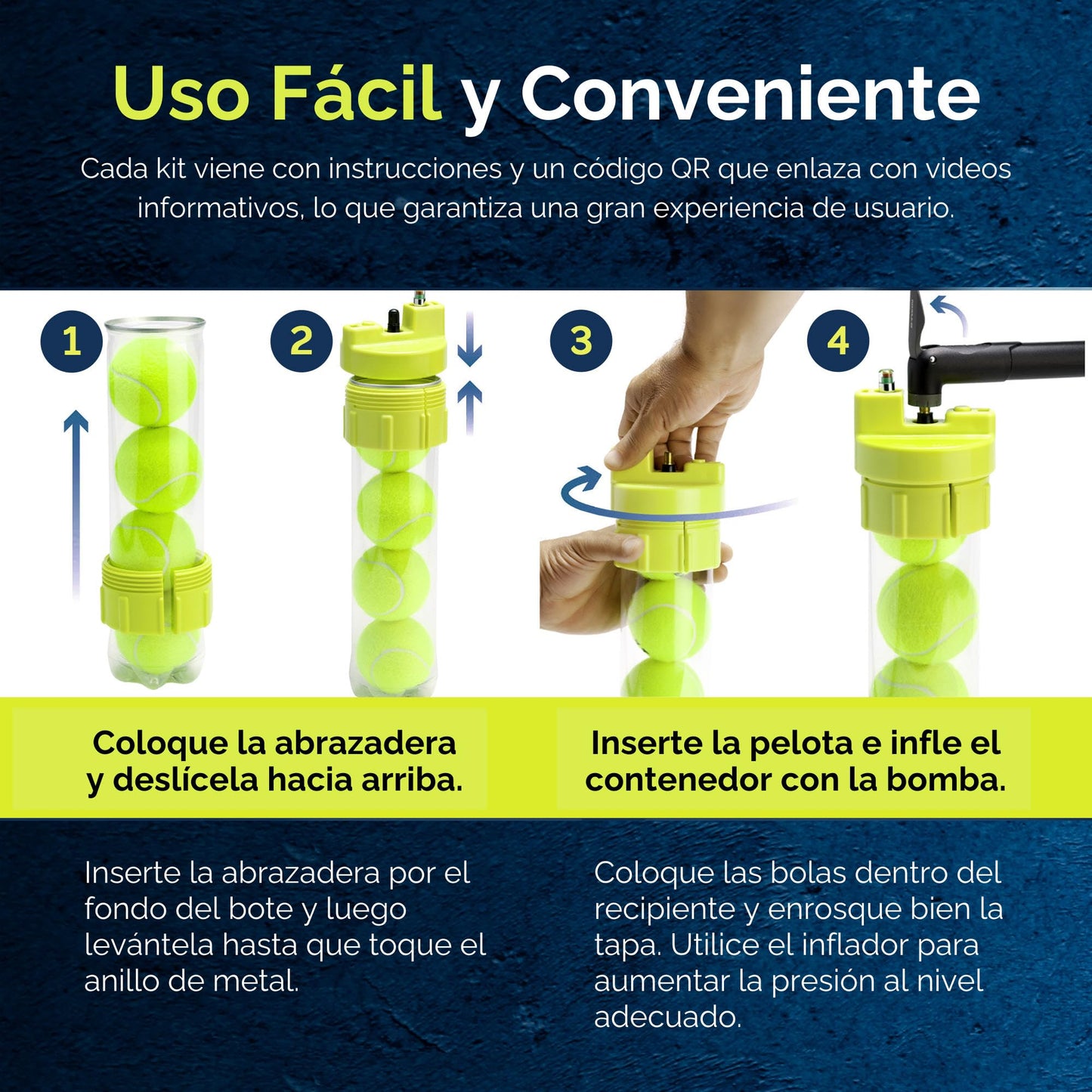 BALL RESCUER: Tennis/Padel Ball Life Extender  Converts Plastic Tennis/Padel Ball Containers to a 30 psi Ball Pressurizer  Needs a Bicycle Pump to