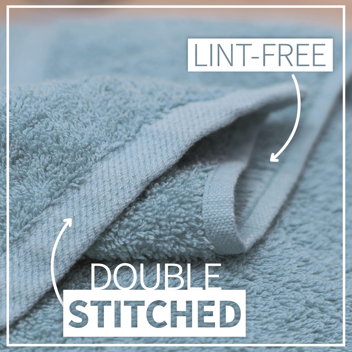 NatureMark Pack of 2 Bath Towels - 100% Cotton, 500 g/m² - Soft, Absorbent & Durable - For Home, Sauna & Travel - 70 x 140 cm, Light Blue
