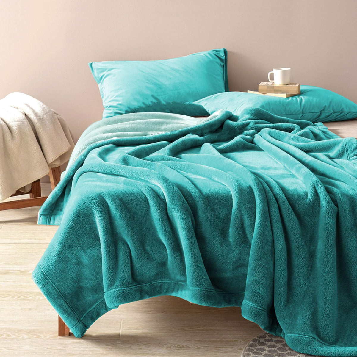 YISURE Leakproof Squirt Love Blanket for Couples, Waterproof Splash Blanket for Bed Intimacy Double, Size 80''x60'' (Green)