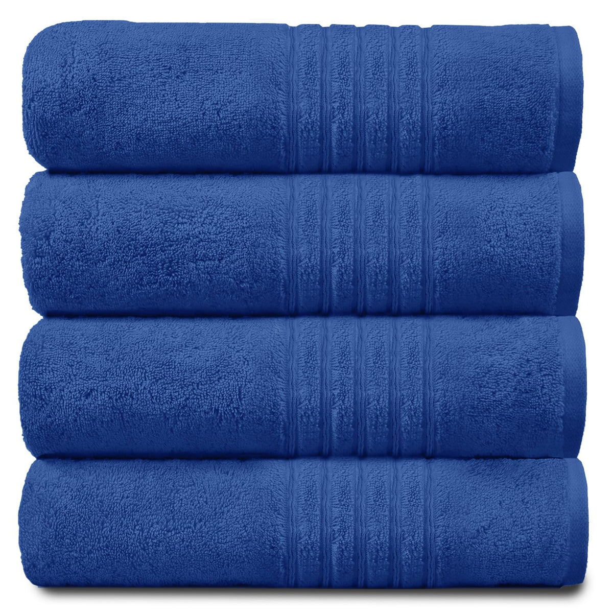 GC GAVENO CAVAILIA New Hampton Pack of 4 Bath Towel Set, 100% Ringspun Cotton, Extra Absorbent 450 GSM Luxury Bath Sheets, Blue, 4PK
