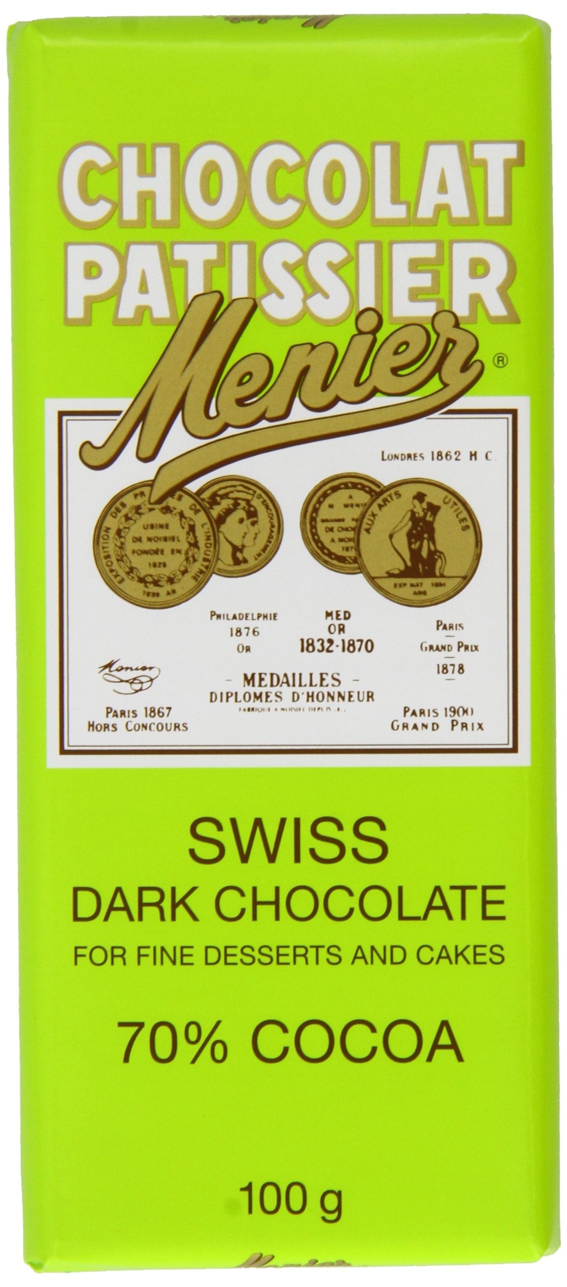 Menier Dark Cooking Chocolate 100 g (Pack of 10)