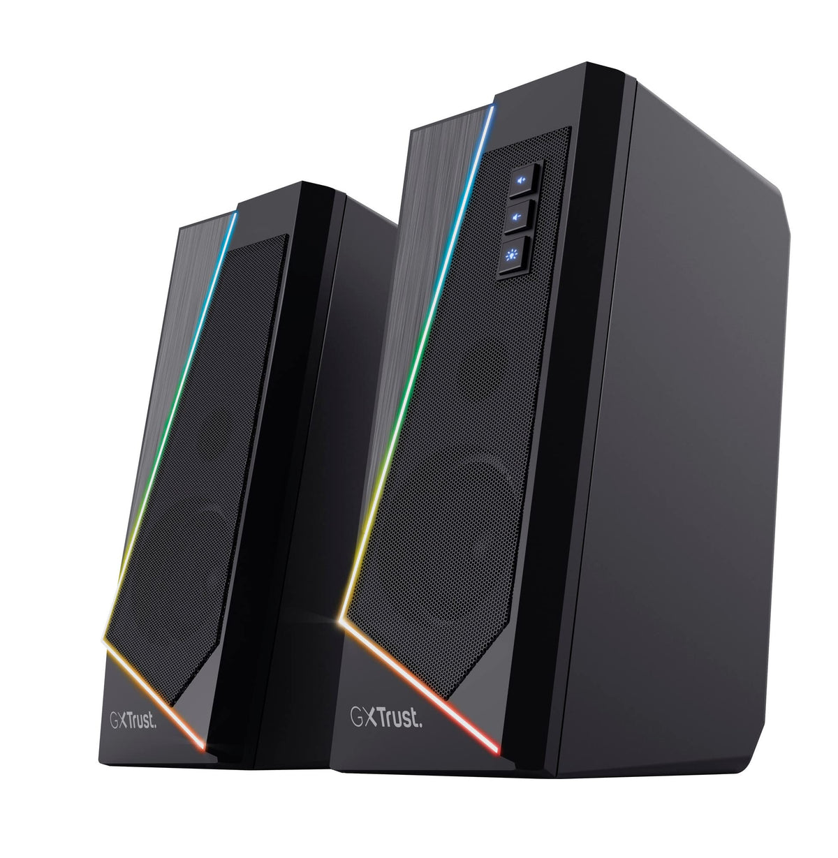 Trust Gaming GXT 609 Zoxa 2.0 PC Speakers, 12 W Peak Power, RGB Illuminated Set, USB Powered Sound System, 3.5 mm Aux, Volume Control, Stereo Computer