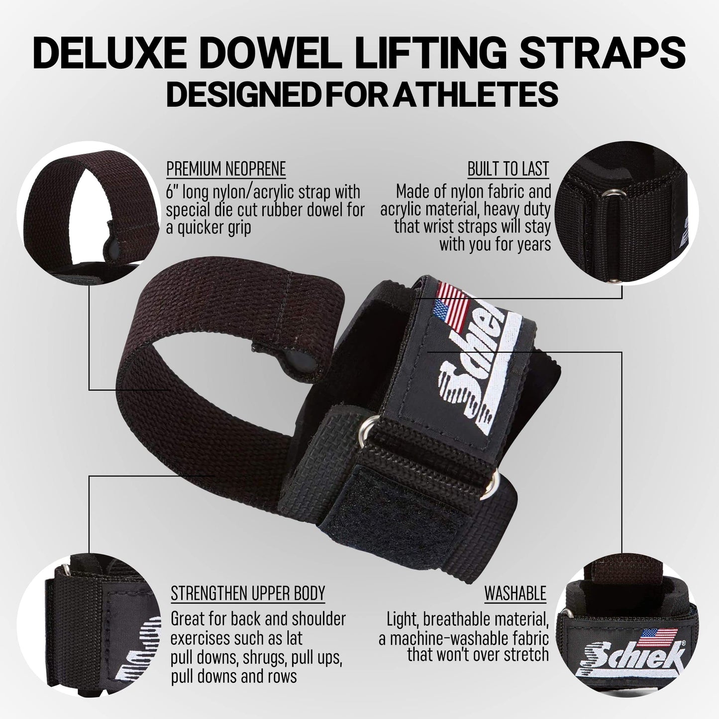 Schiek Dowel lifting straps
