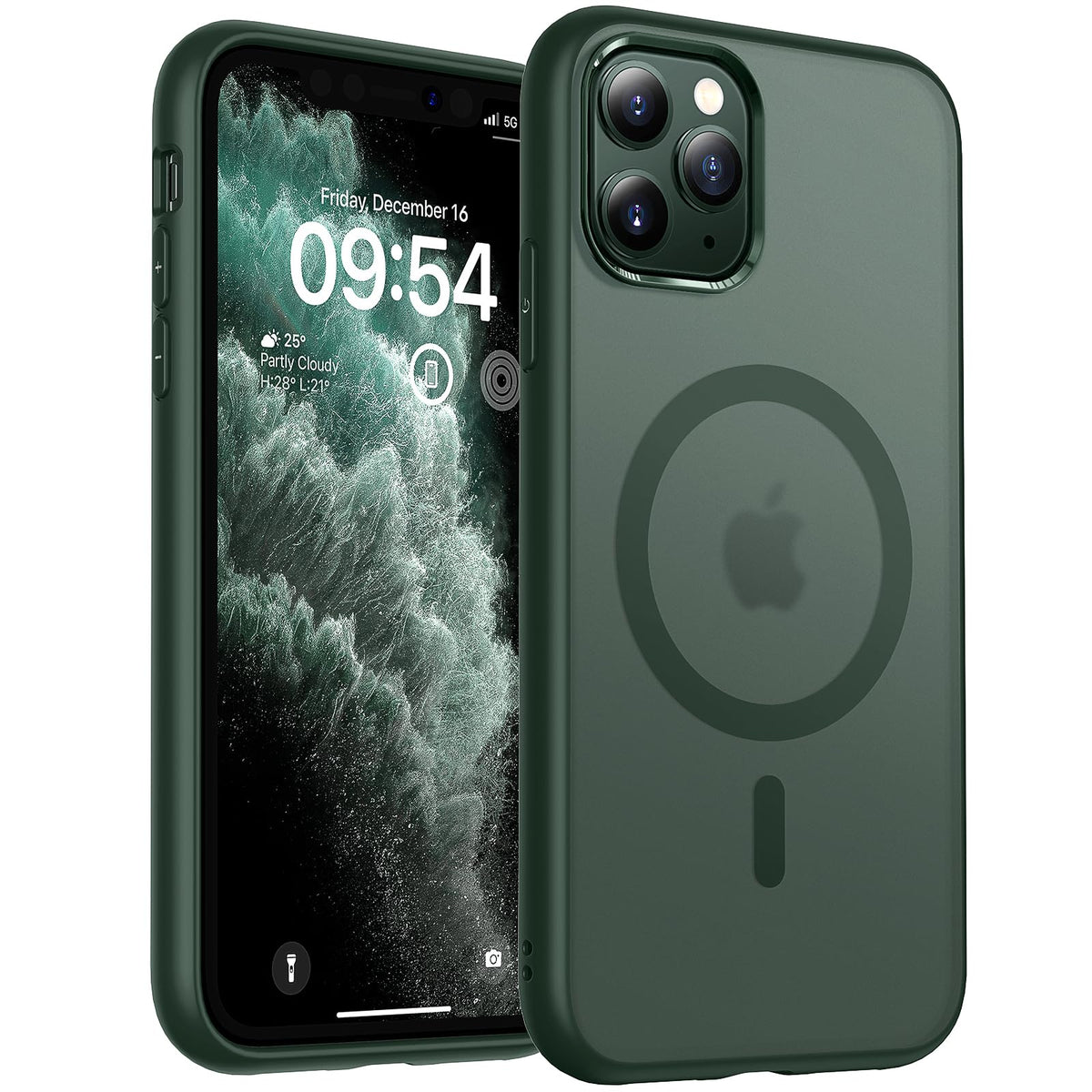 TOCOL Magnetic for iPhone 11 Pro Case 5.8-Inch, Fit for MagSafe, [14FT Military Grade Drop Tested], Shockproof Slim Anti-Fingerprint Translucent Matte