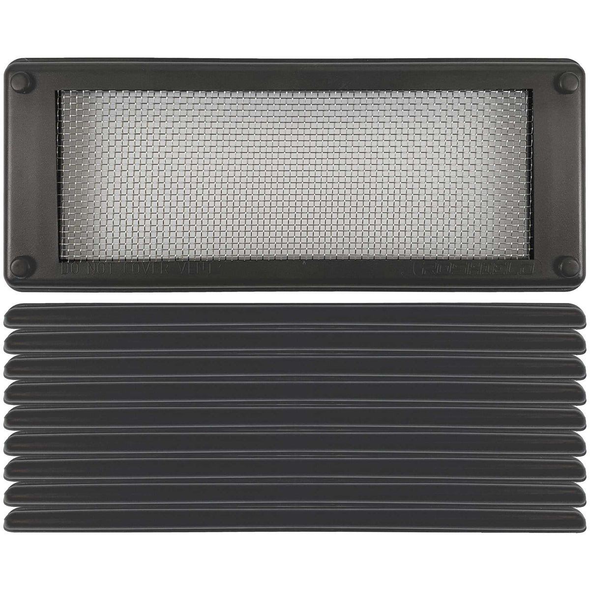 Roshield Pest Proofing Air Brick Mesh Vent Cover | Mouse Insect Rodent Control Prevention x 10 (Dark Grey, Standard)