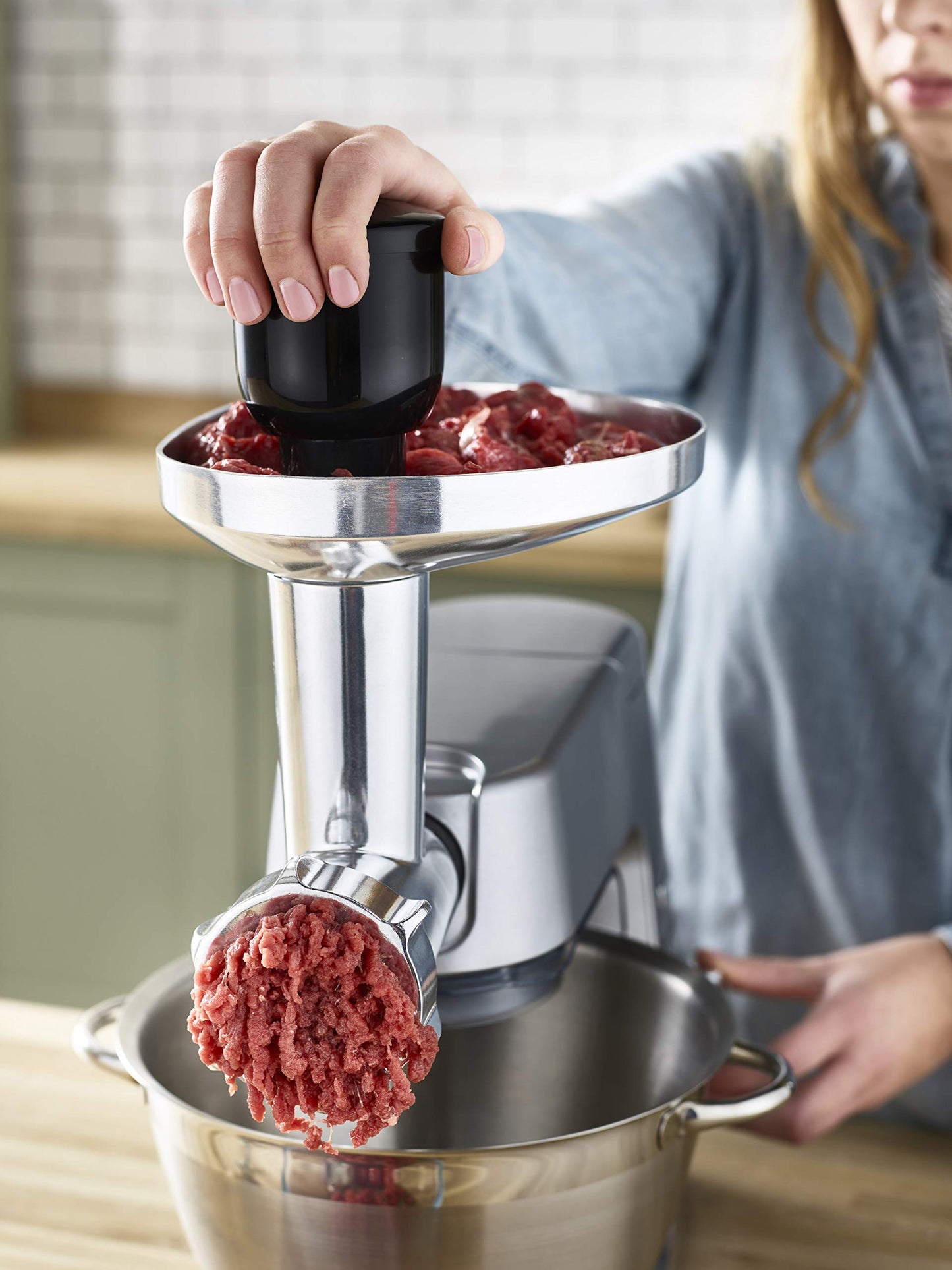 Kenwood KAX950ME Food Mincer Attachment, Silver