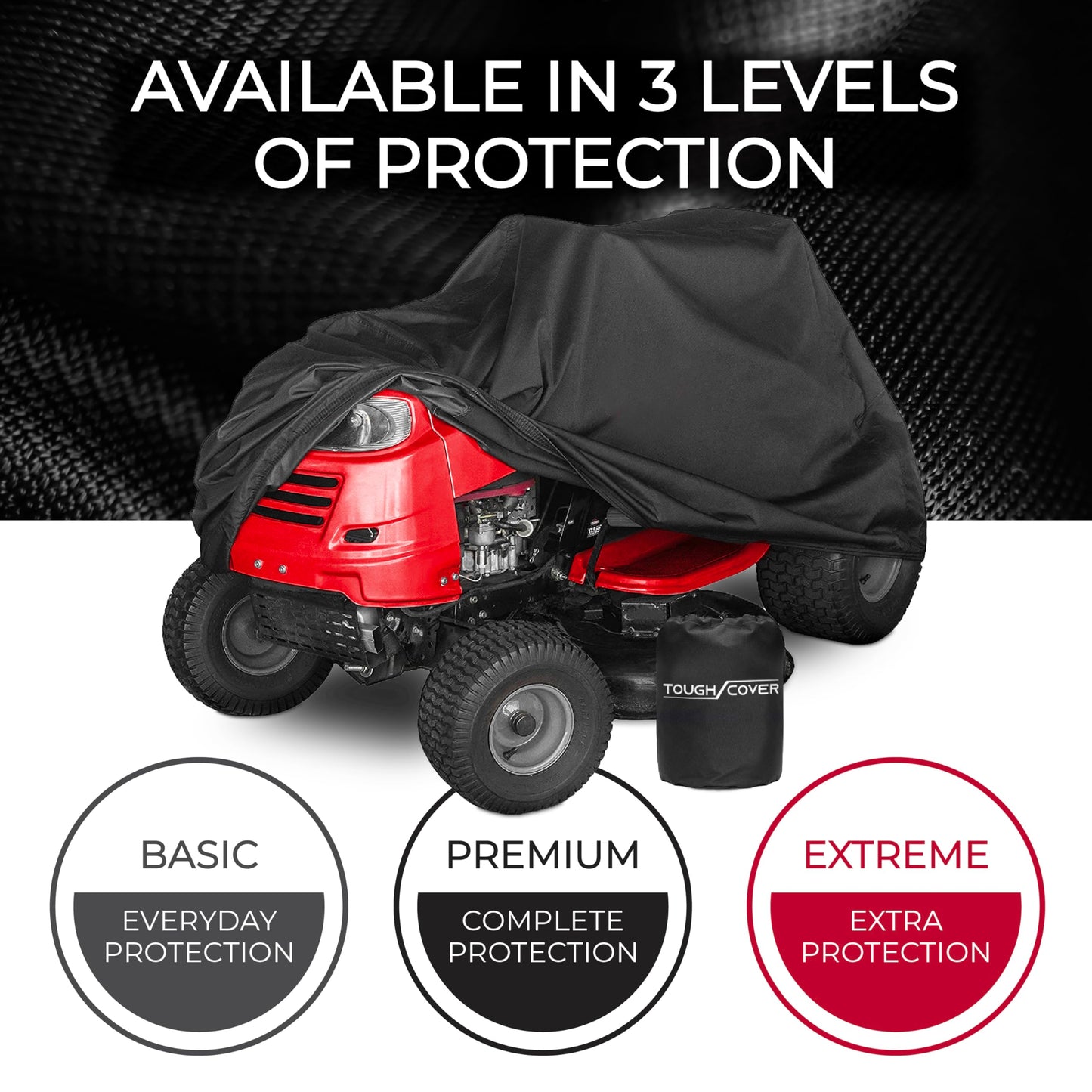 Tough Cover Premium Lawn Tractor Cover by Riding Lawn Mower Cover Made with 600D Marine Grade Fabric
