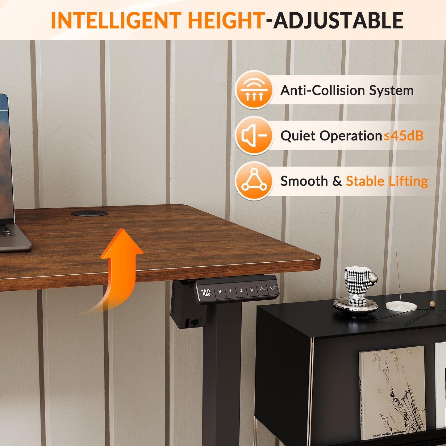ELEGANT Electric Standing Desk 120x60cm, Height Adjustable Sit Stand Desk