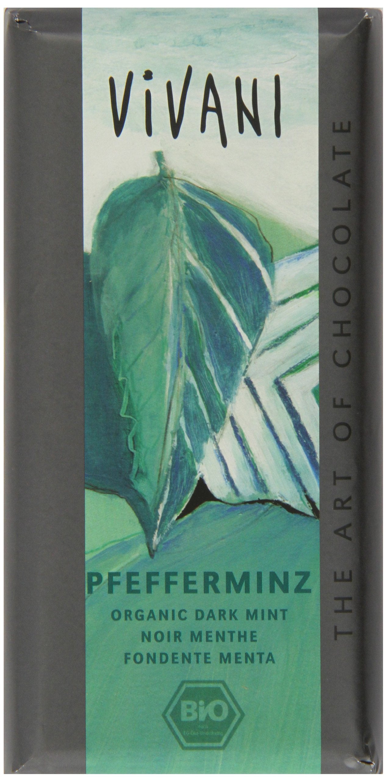 Vivani Organic Peppermint Filled Dark Chocolate 100 g (Pack of 5)