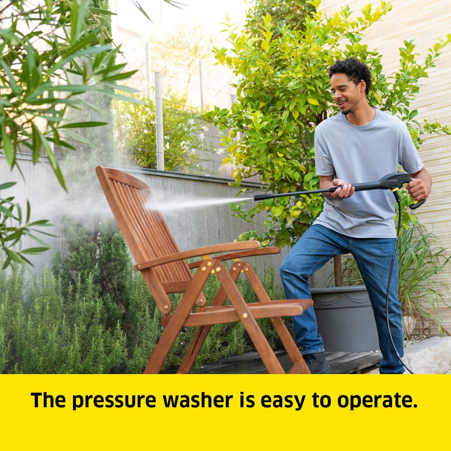 K?rcher K 2 Classic Pressure Washer, Pressure: max. 110 bar, Flow Rate: 360 l/h, Area Coverage: 20 m?/h, Water Filter, Weight: 3.4 kg, high-Pressure