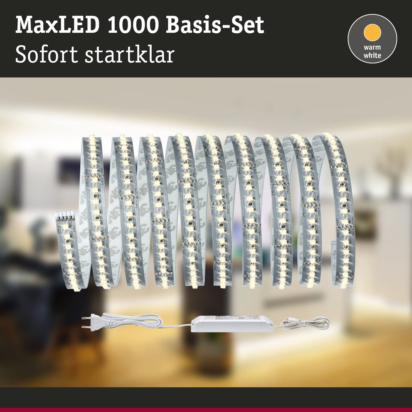 Function MaxLED 1000 Basicset 3m Warm White 40W 230/24V 75VA Silver