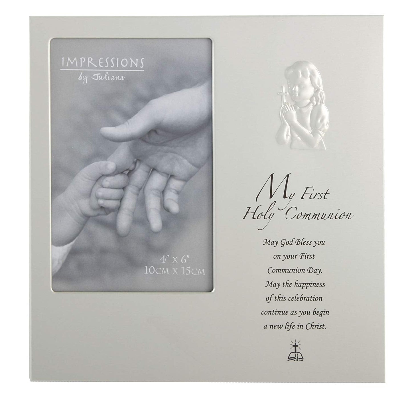 Impressions "My First Holy Communion" Silver Photo Frame with Verse GIRL