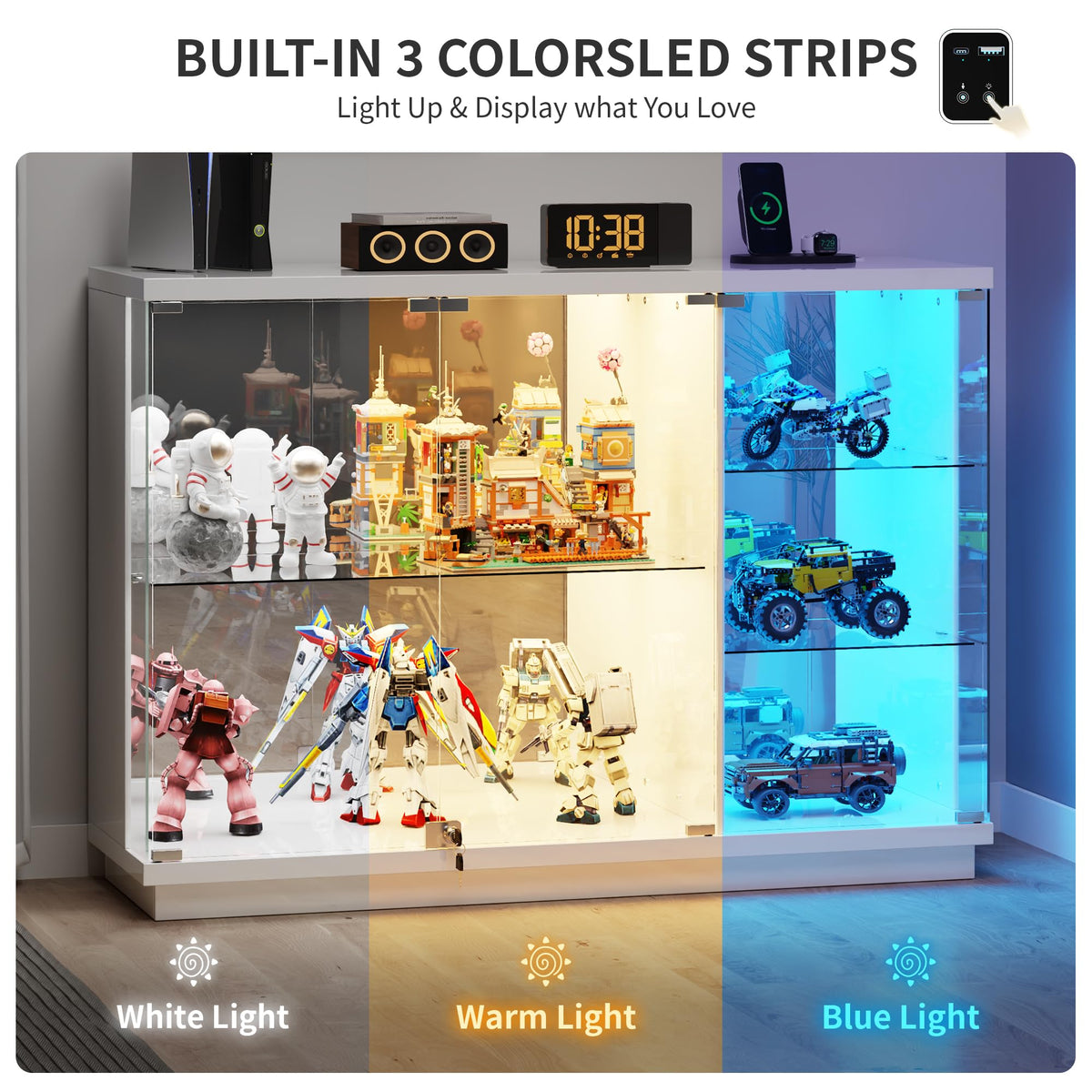 Lvifur 85cm Tall Display Cabinets with Human Body for Collectibles