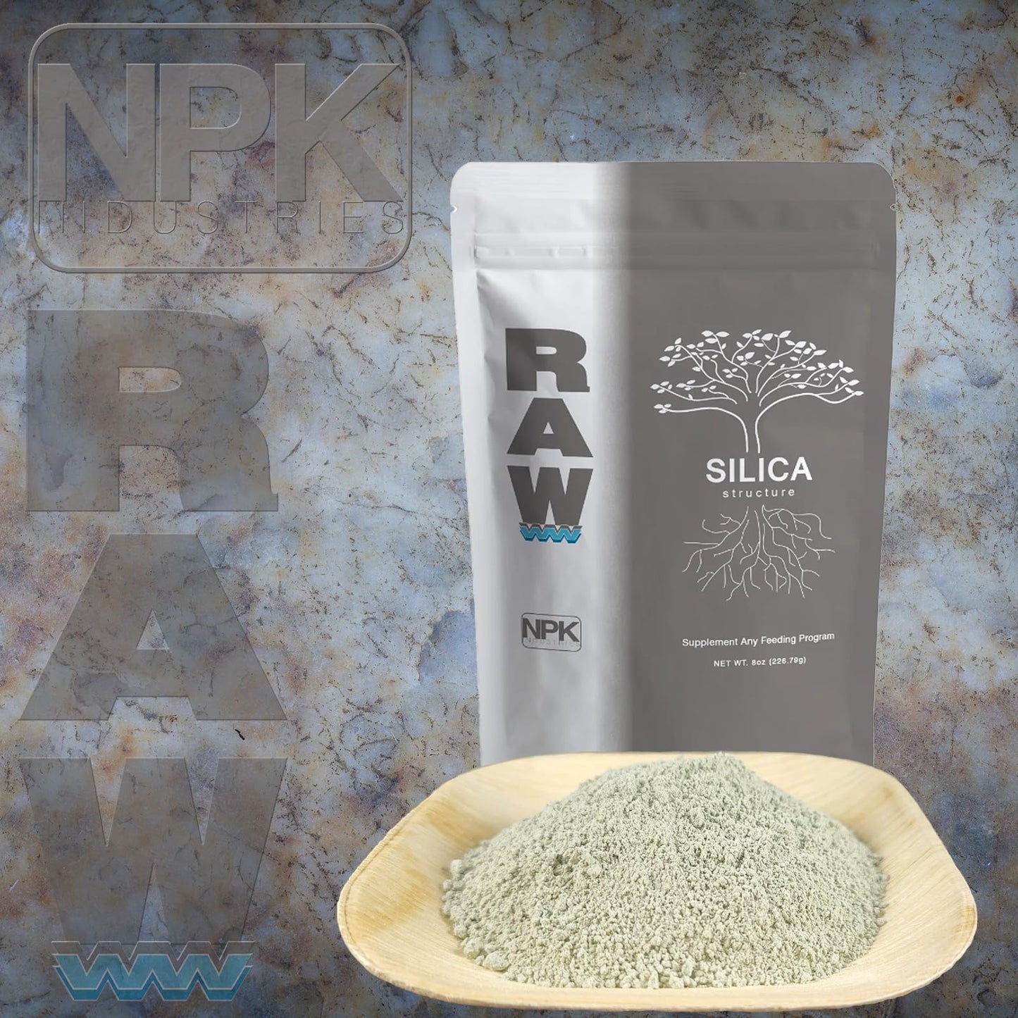 RAW Silica 8oz - High-Purity Plant Supplement for Stronger Growth and Stress Resistance - Essential Silicon Nutrient for Hydroponics, Soil, and Coco