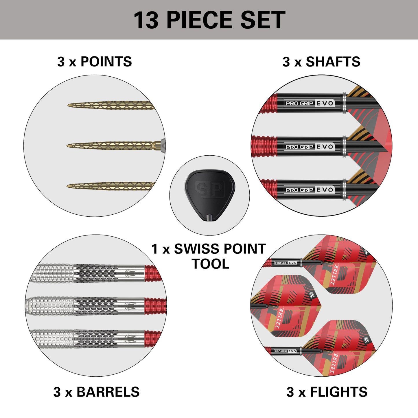 TARGET Darts Stephen Bunting G5 95% Tungsten Dart Set (18G), Steel Tip Swiss Point Darts | Generation 5 Player Edition Darts with Swiss Points,
