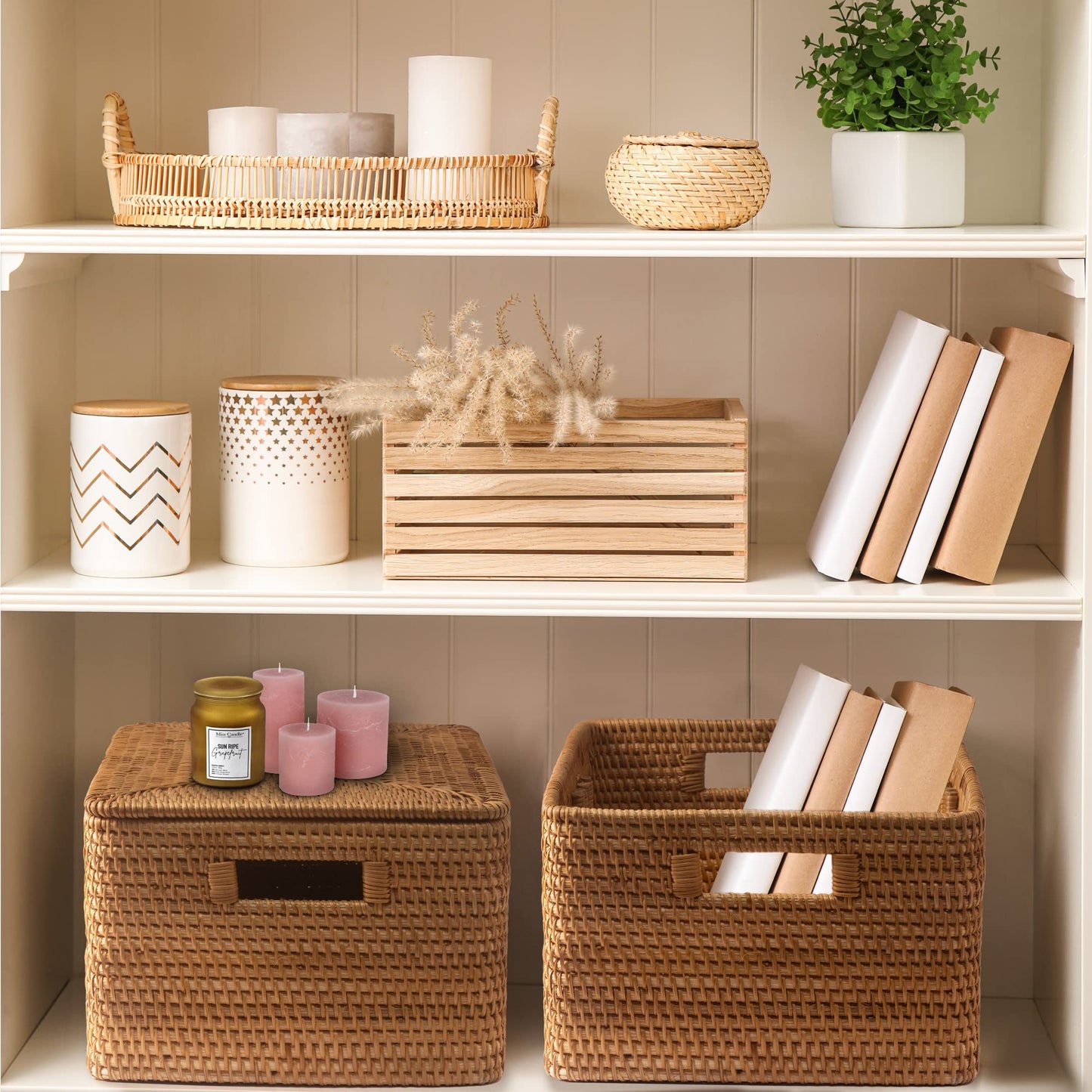 GaiaMade Rattan Storage Basket with lid