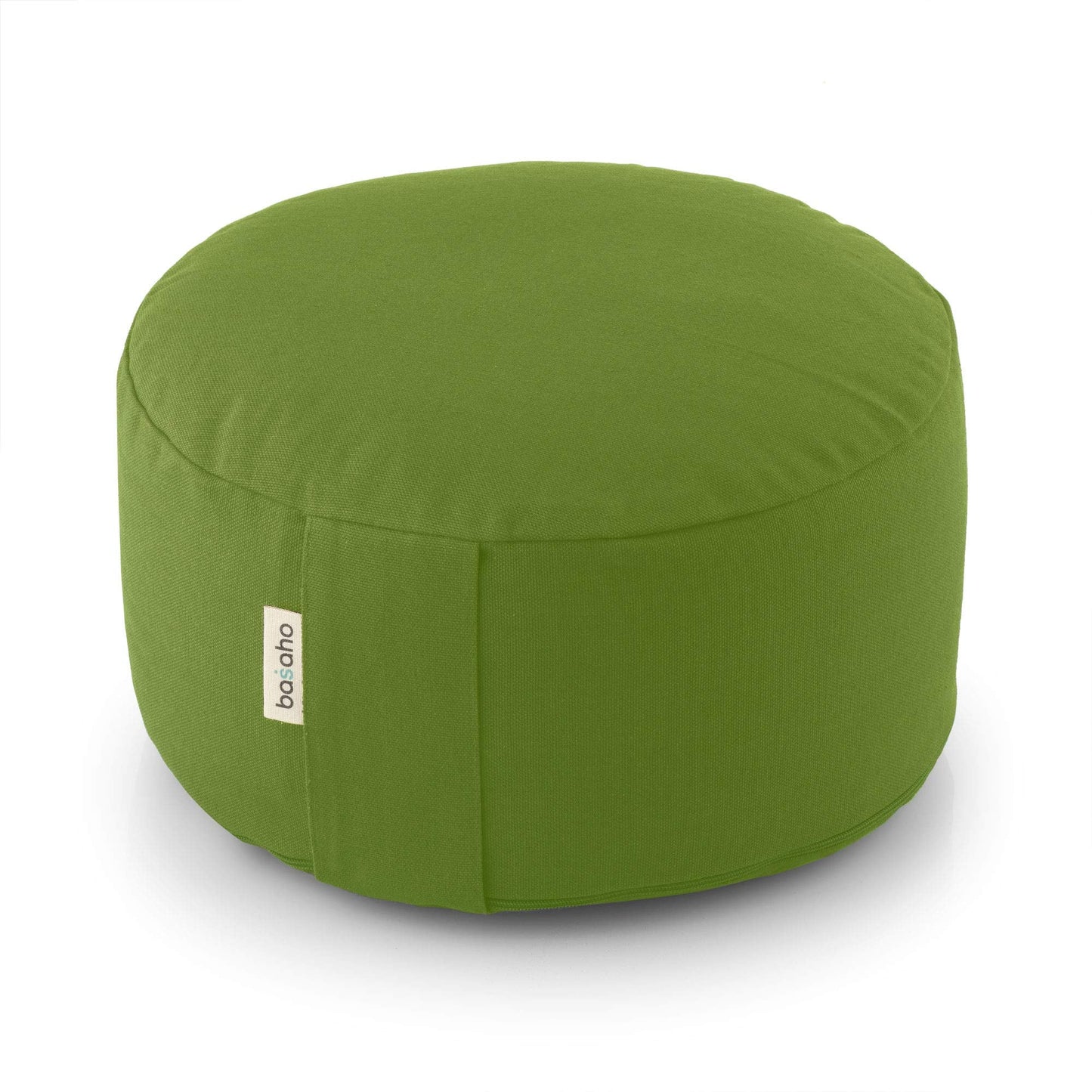 basaho WHEEL Zafu Meditation Cushion | Organic Cotton | Buckwheat Hulls | Removable Washable Cover (Leaf)