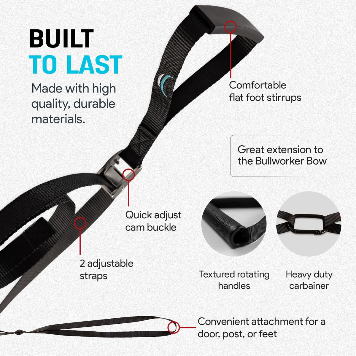 Bullworker ISO-FLO Isometric Exercise Equipment - Suspension Trainer Straps & Resistance Bands for Calisthenics, Pilates and Strength Training,